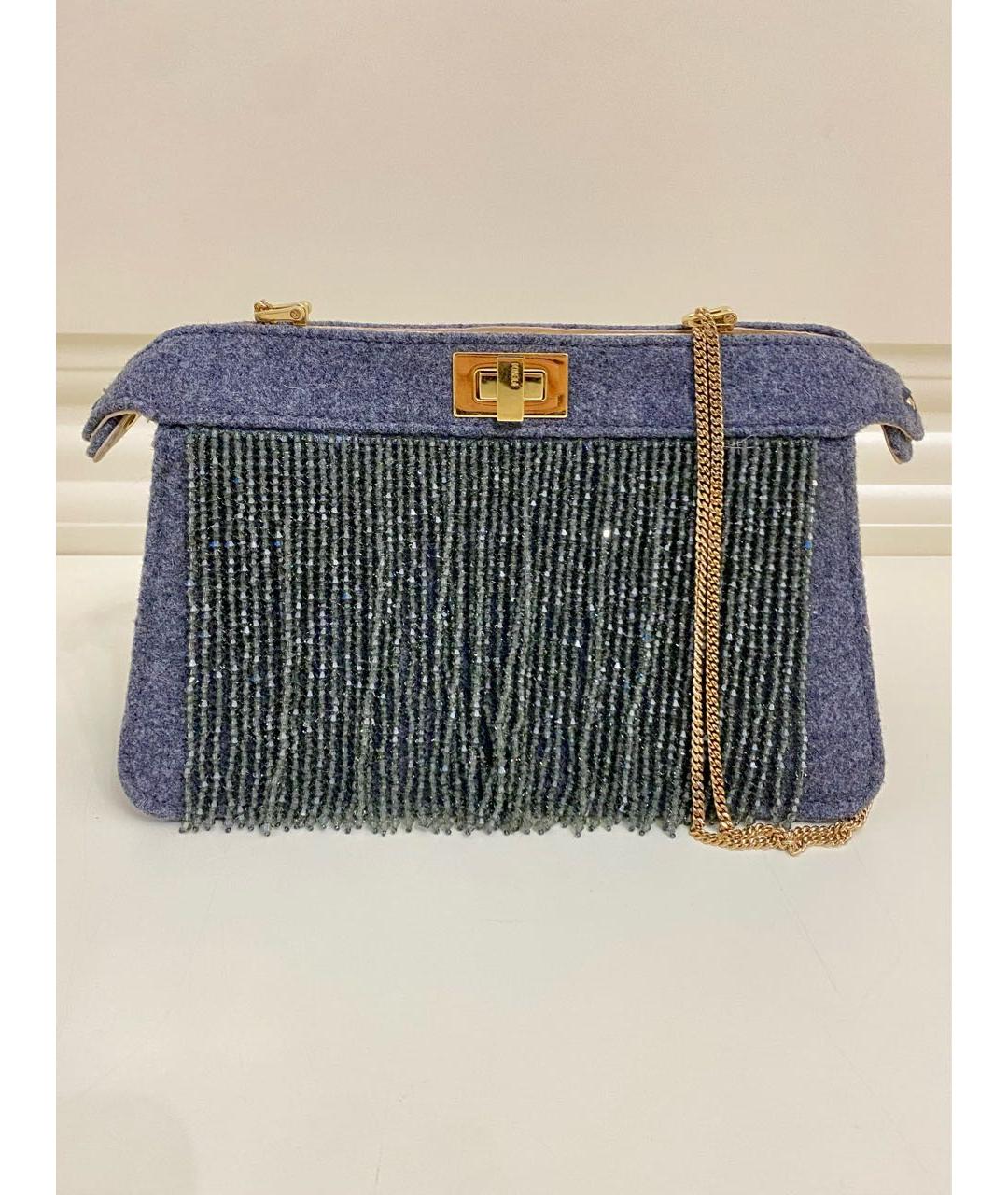 FENDI Серая тканевая сумка через плечо, фото 2