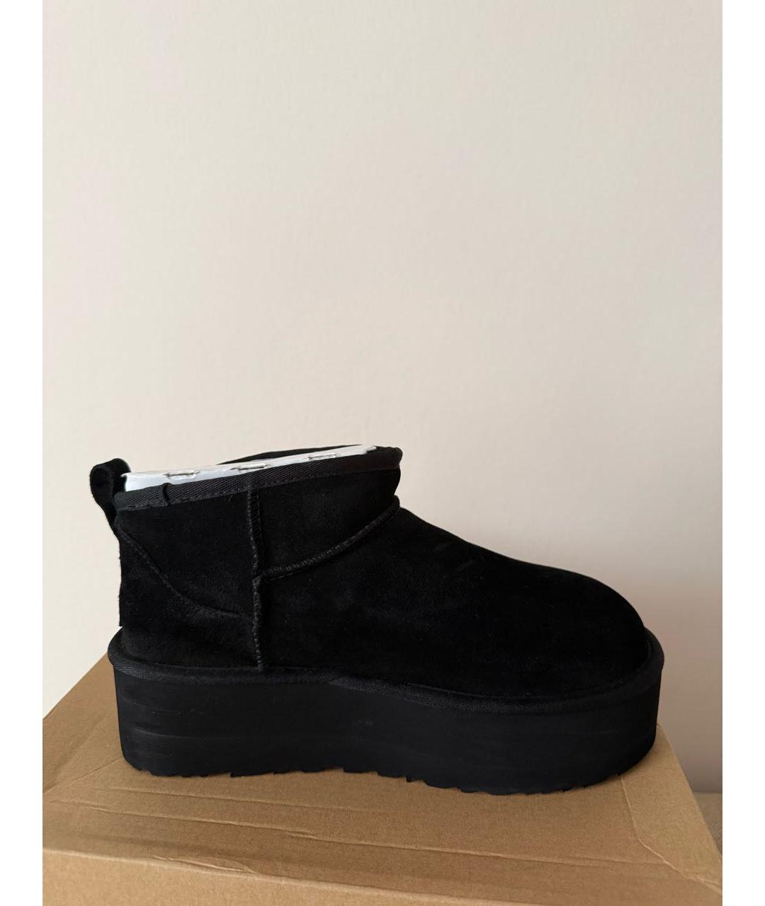 UGG AUSTRALIA Черные замшевые ботинки, фото 3