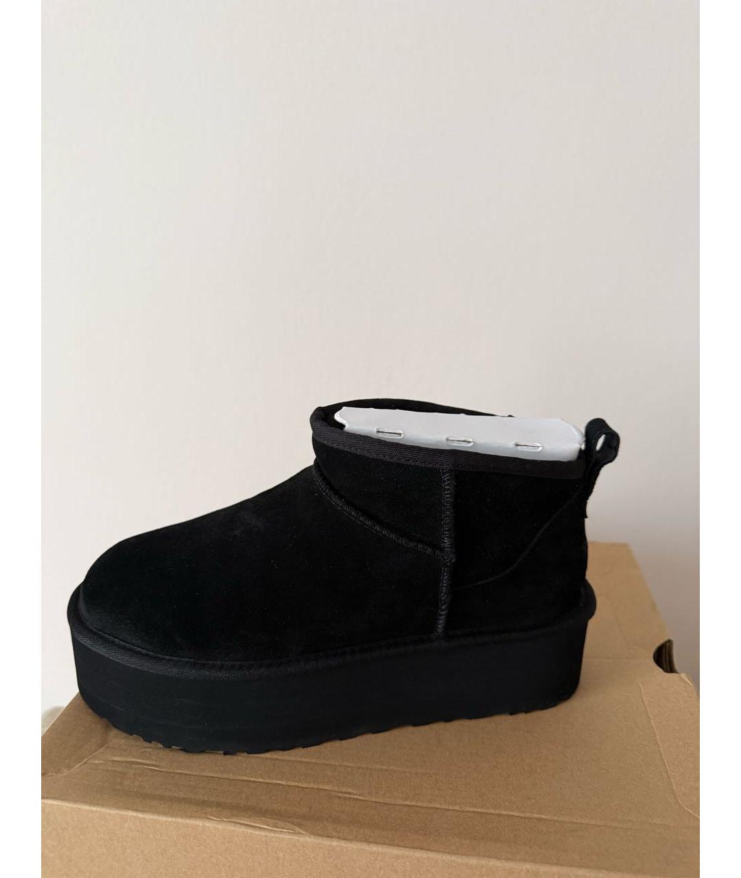 UGG AUSTRALIA Черные замшевые ботинки, фото 6