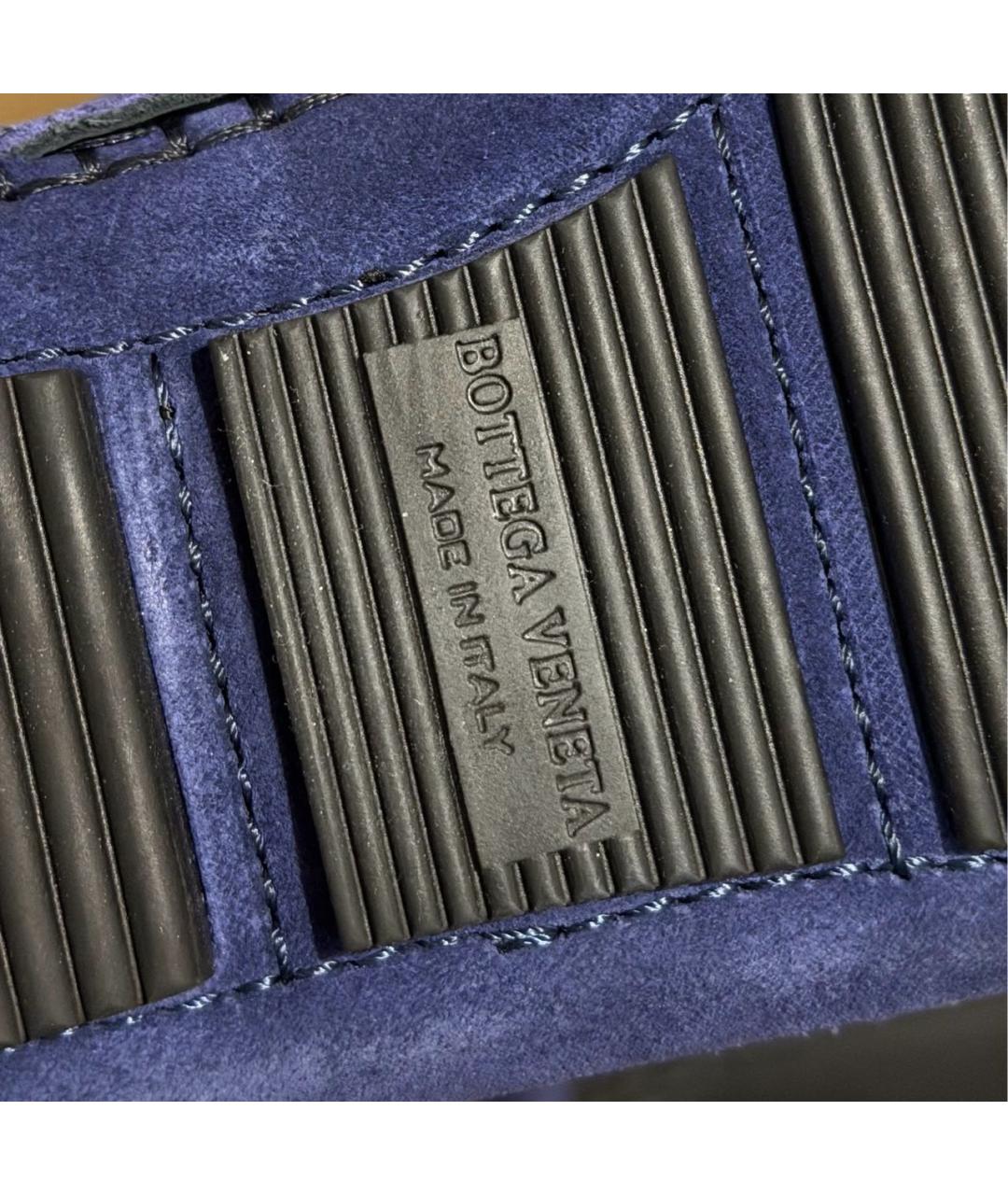 BOTTEGA VENETA Темно-синие замшевые мокасины, фото 4