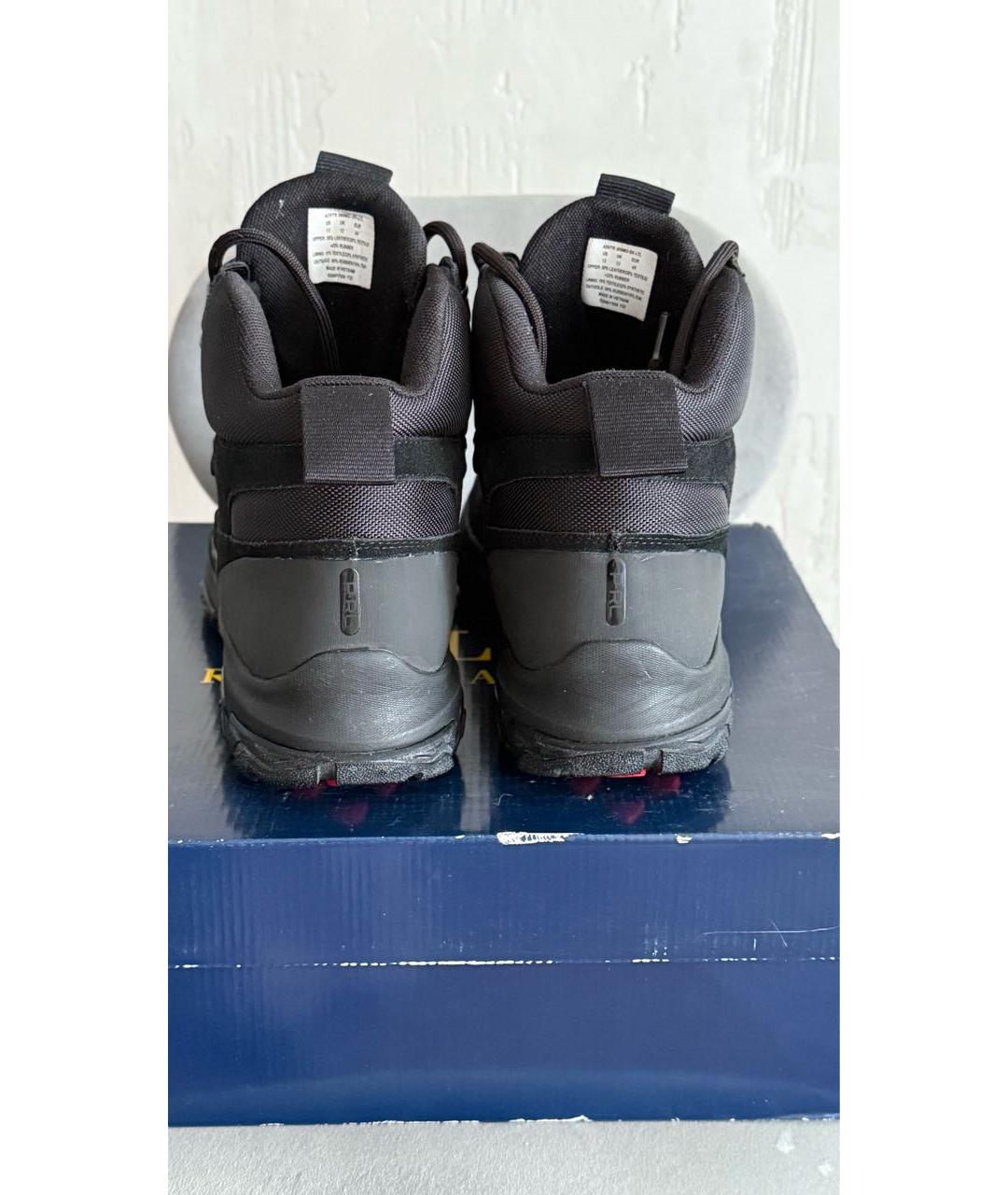 POLO RALPH LAUREN Черные текстильные высокие ботинки, фото 4