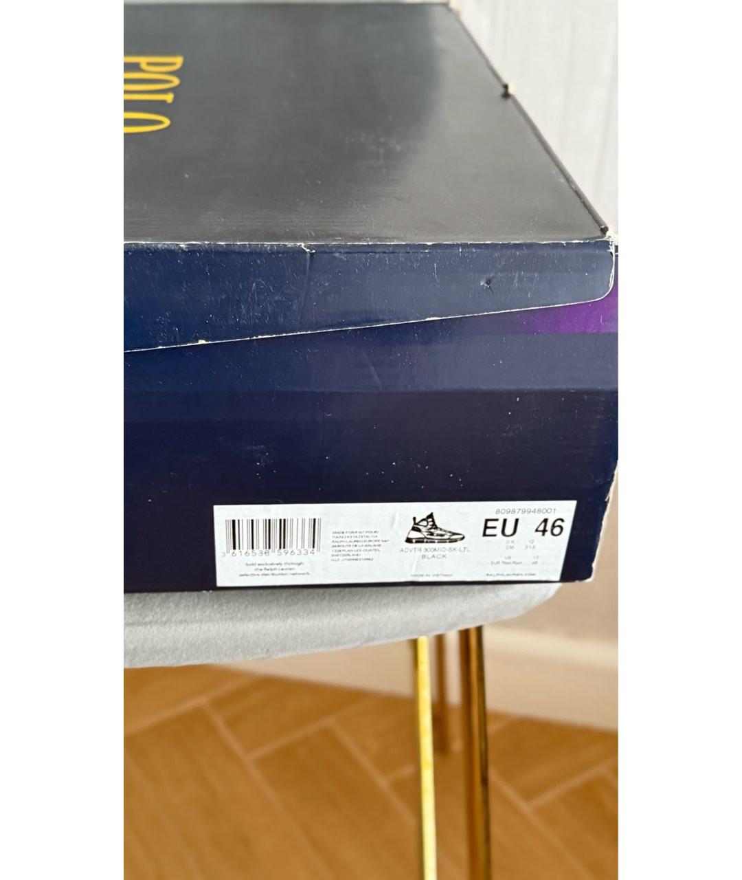 POLO RALPH LAUREN Черные текстильные высокие ботинки, фото 8