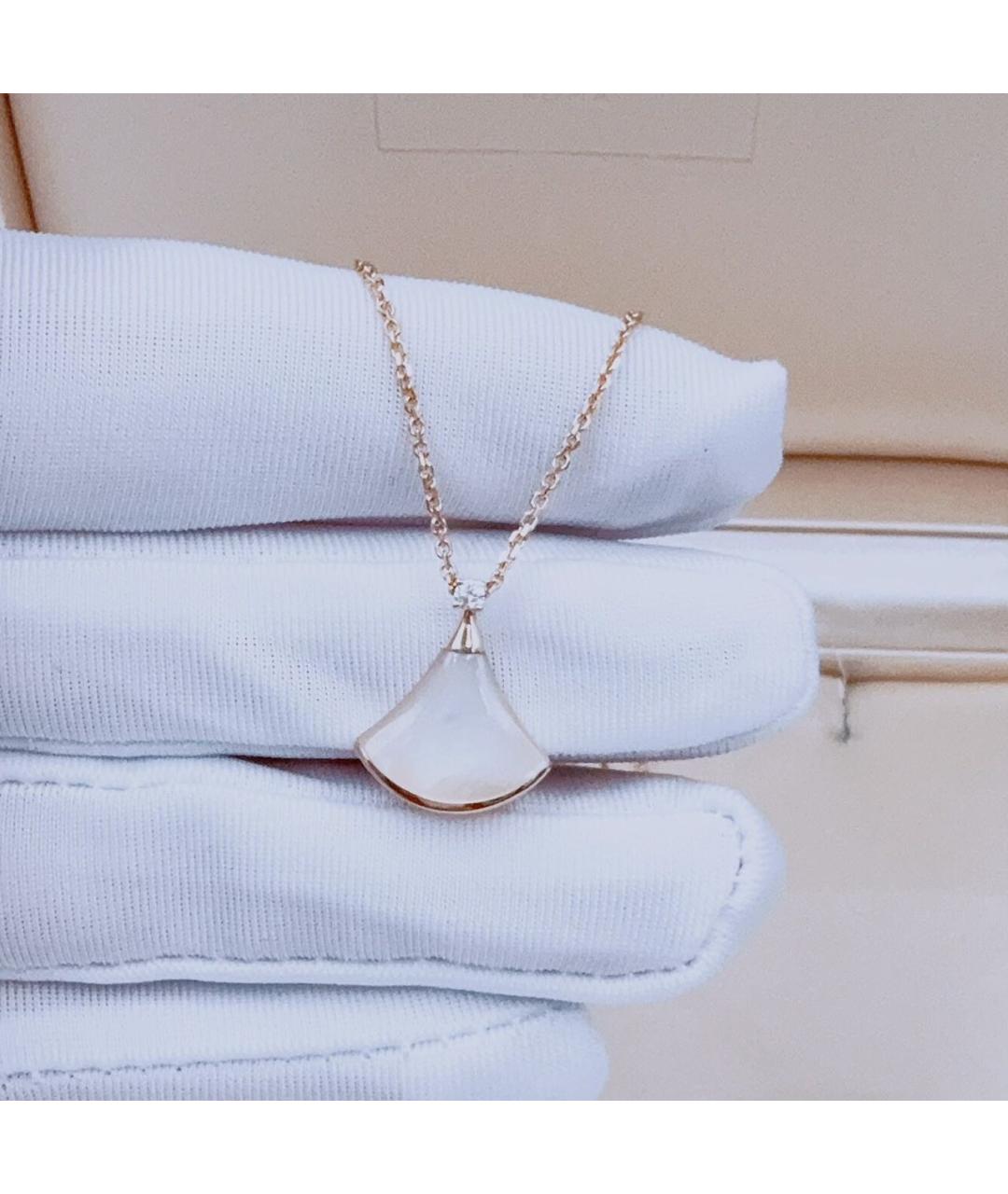 BVLGARI Белое колье из розового золота, фото 4