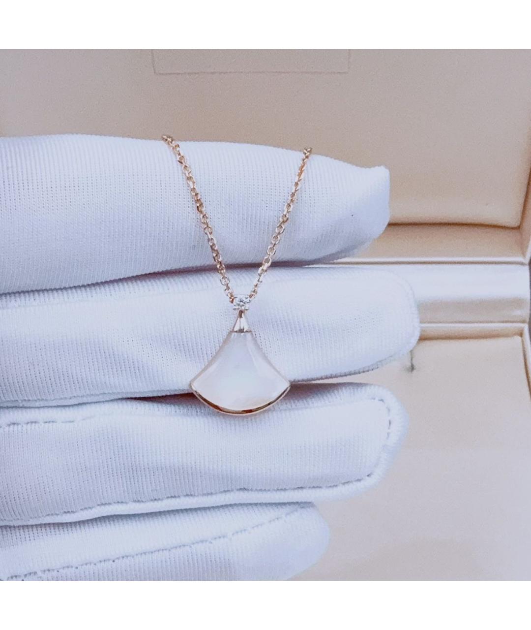 BVLGARI Белое колье из розового золота, фото 2