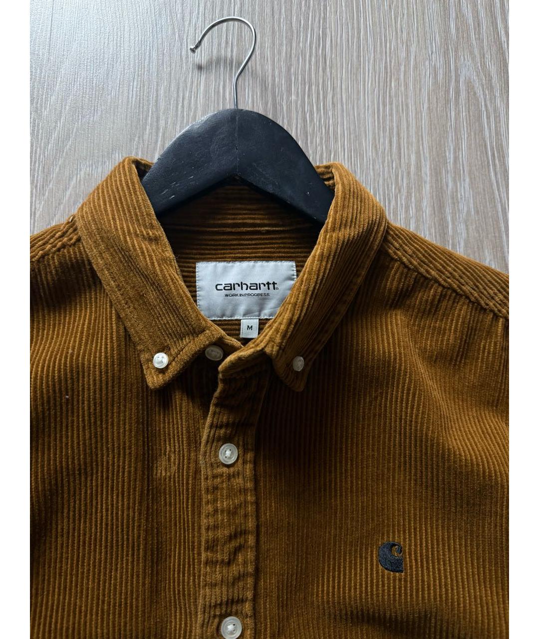 CARHARTT WIP Коричневая хлопковая кэжуал рубашка, фото 3