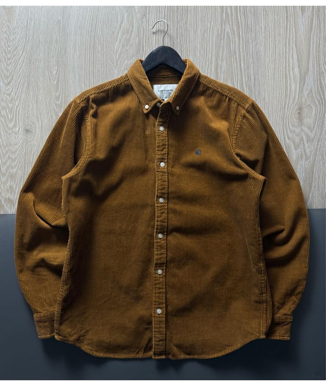 CARHARTT WIP Коричневая хлопковая кэжуал рубашка, фото 5