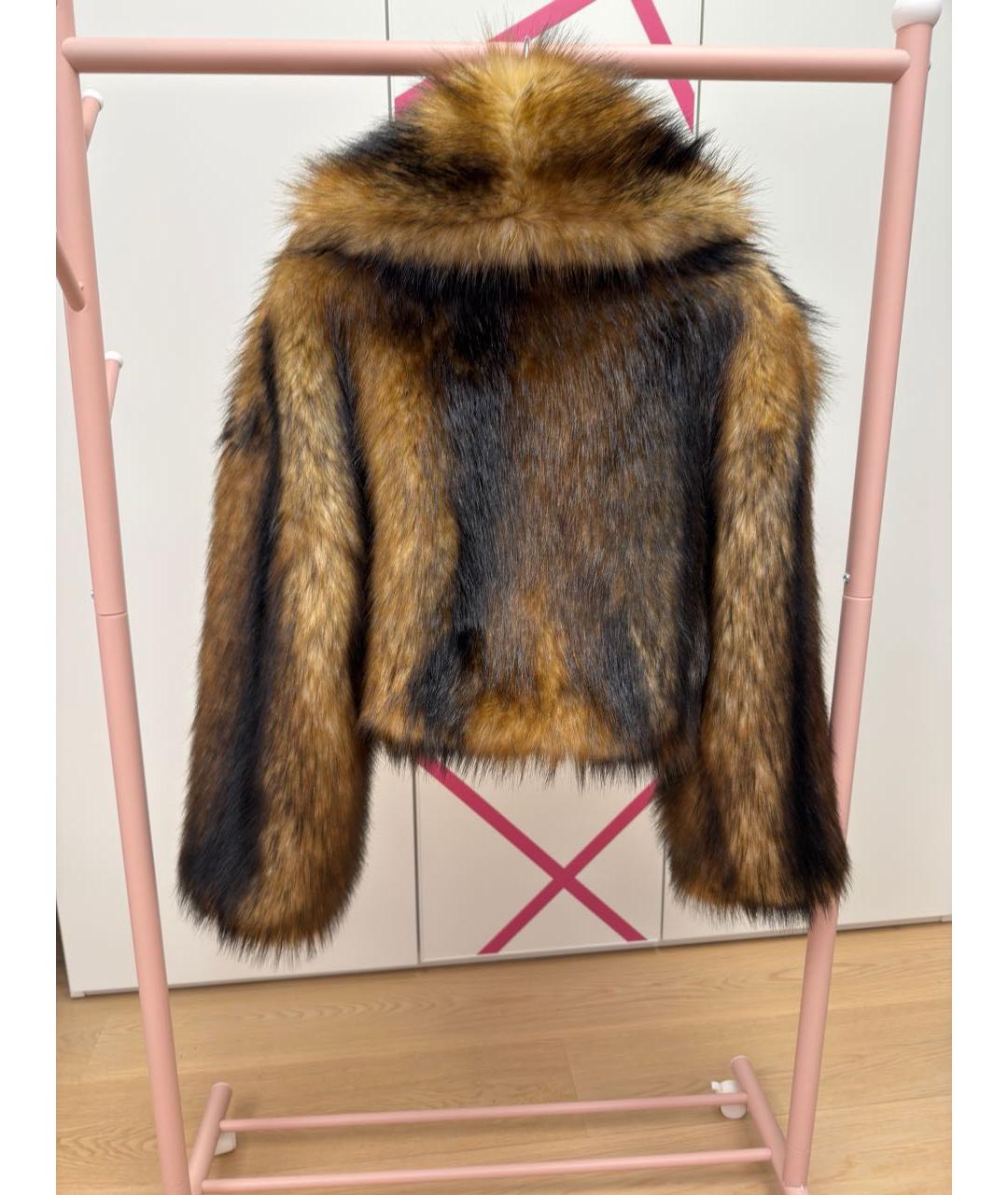 DAVID KOMA Коричневая меховая шуба, фото 4