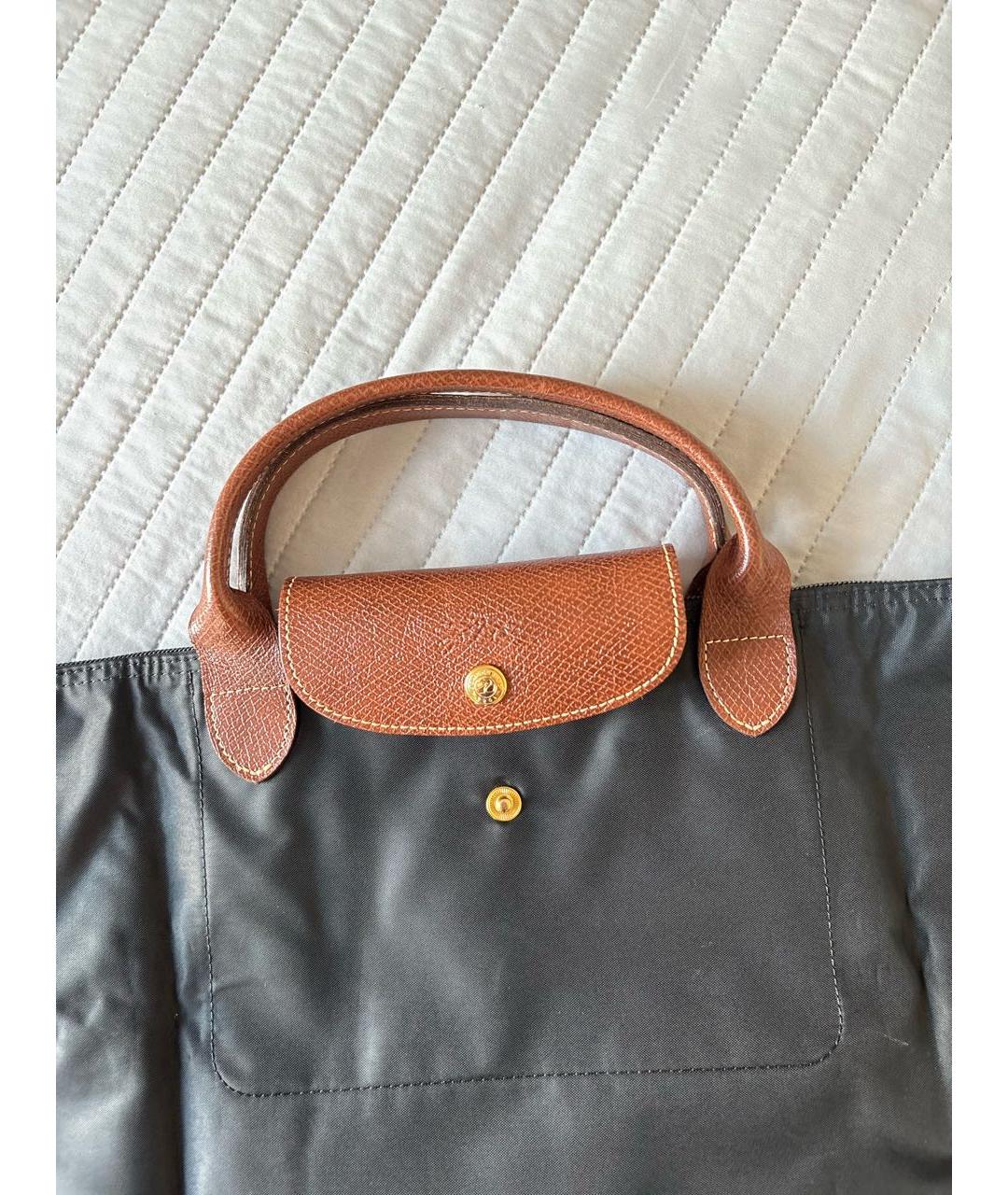 LONGCHAMP Черная тканевая дорожная/спортивная сумка, фото 3