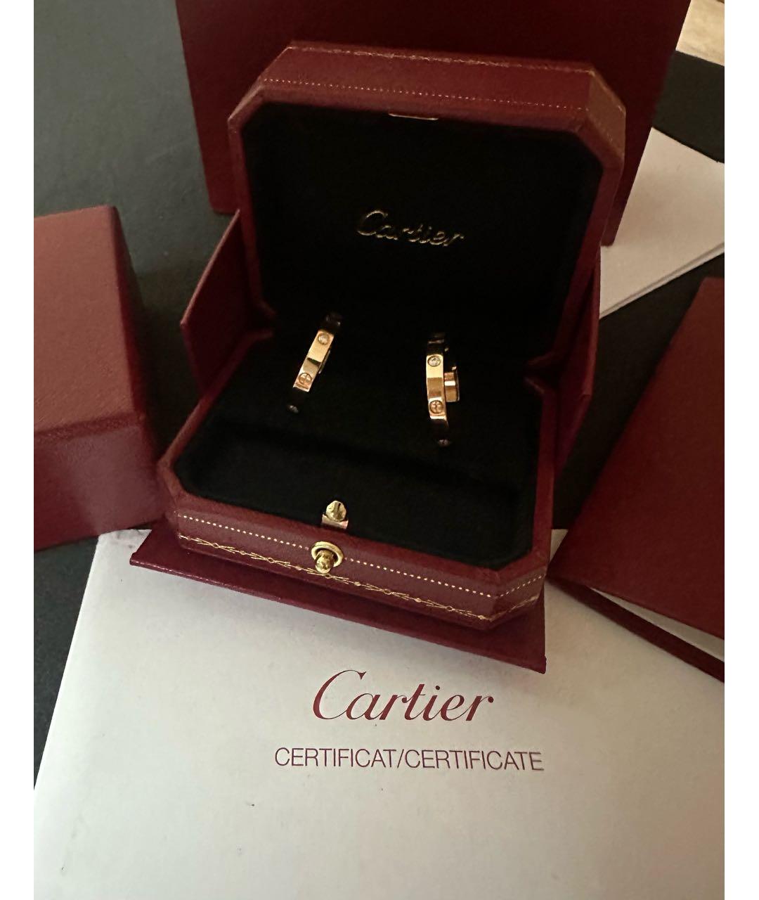 CARTIER Желтые серьги из розового золота, фото 5