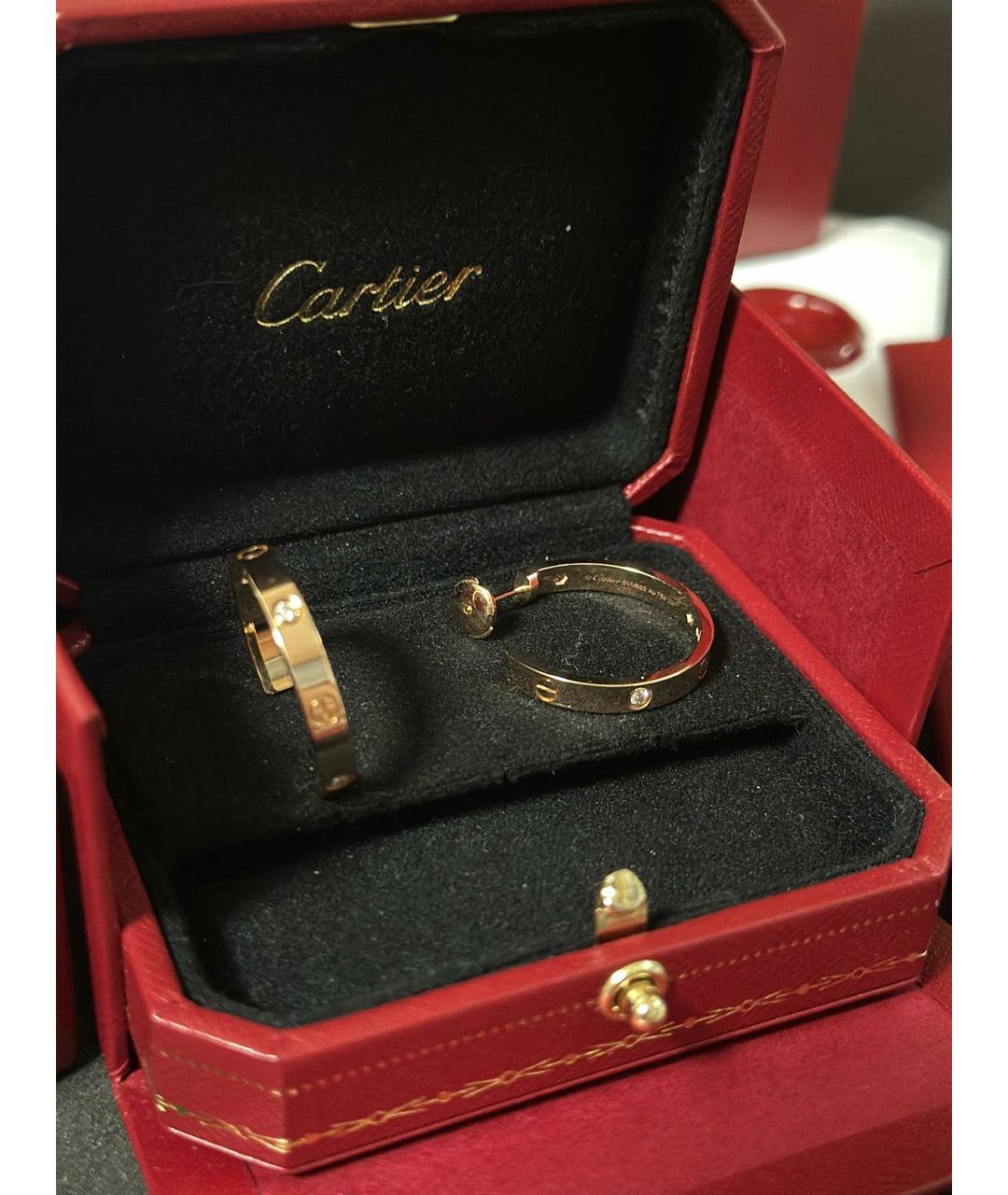 CARTIER Желтые серьги из розового золота, фото 3