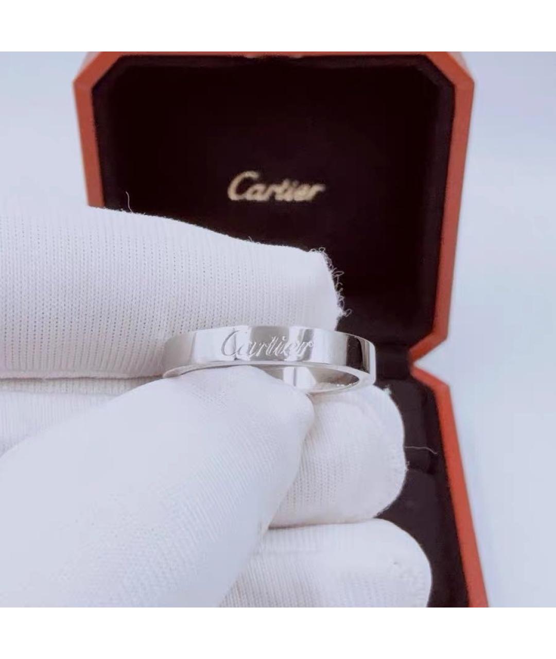 CARTIER Белое платиновое кольцо, фото 2