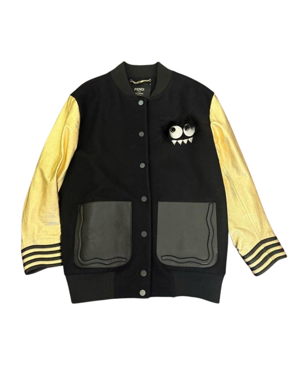 FENDI Черная шерстяная куртка, фото 1