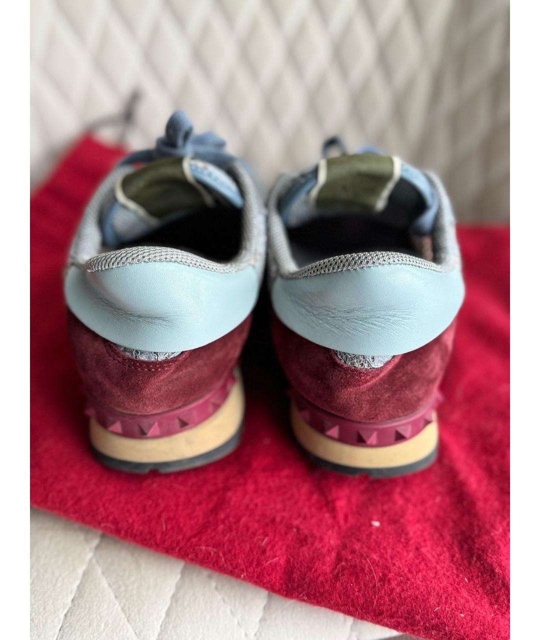 VALENTINO Голубые текстильные кроссовки, фото 4