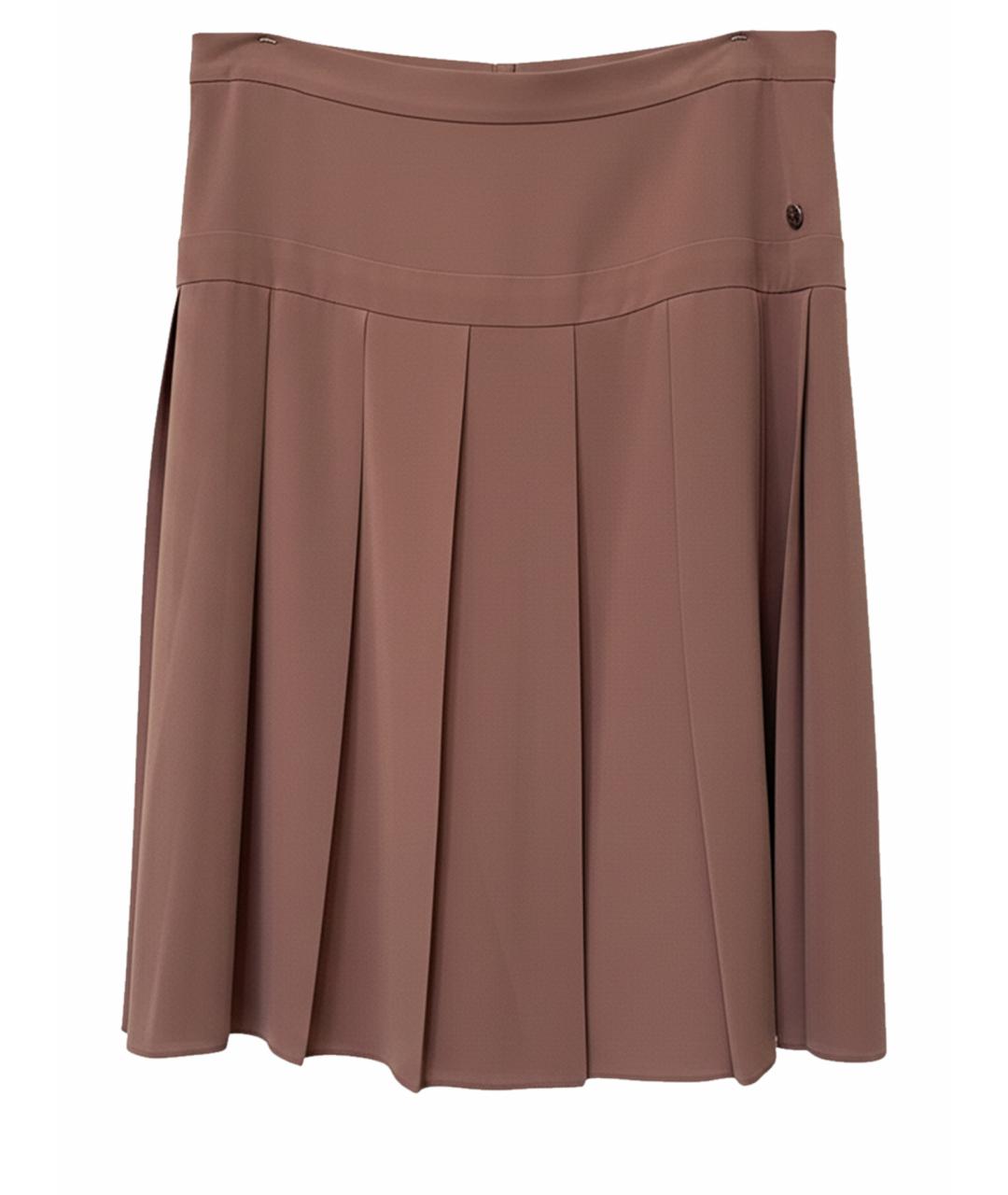 CHANEL Розовая шелковая юбка миди, фото 1