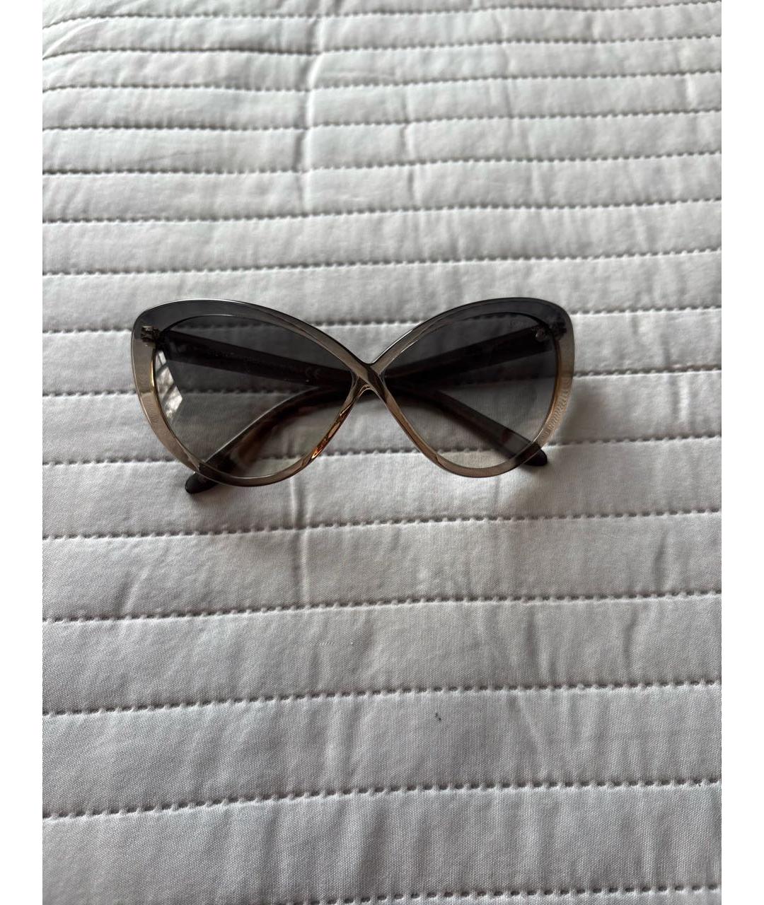 TOM FORD Серые пластиковые солнцезащитные очки, фото 5