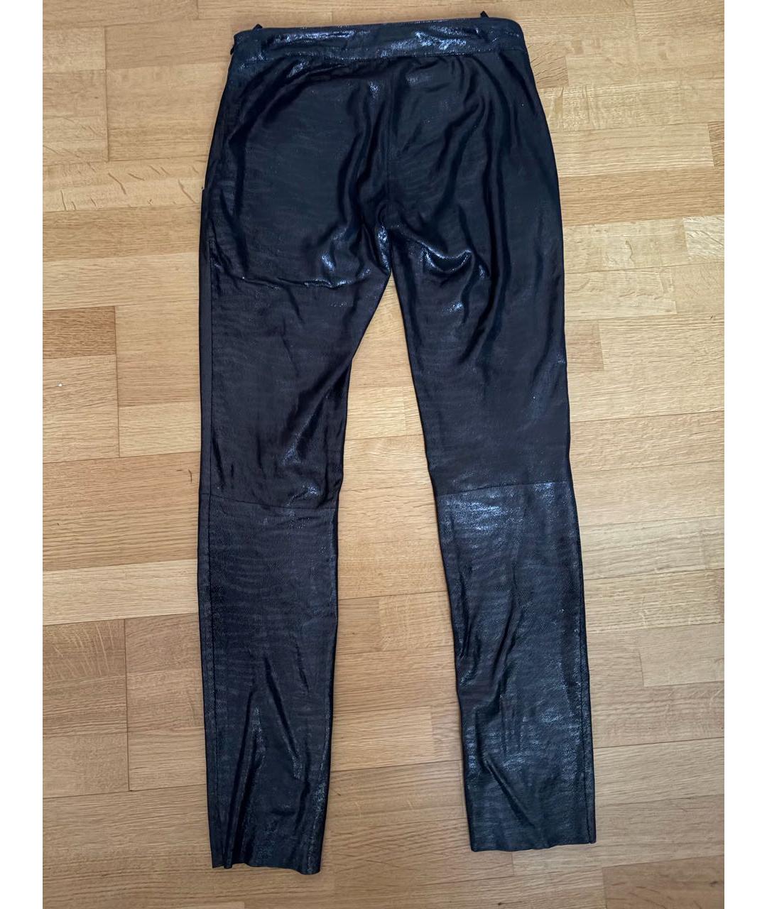 DROME Черные кожаные леггинсы и велосипедки, фото 2