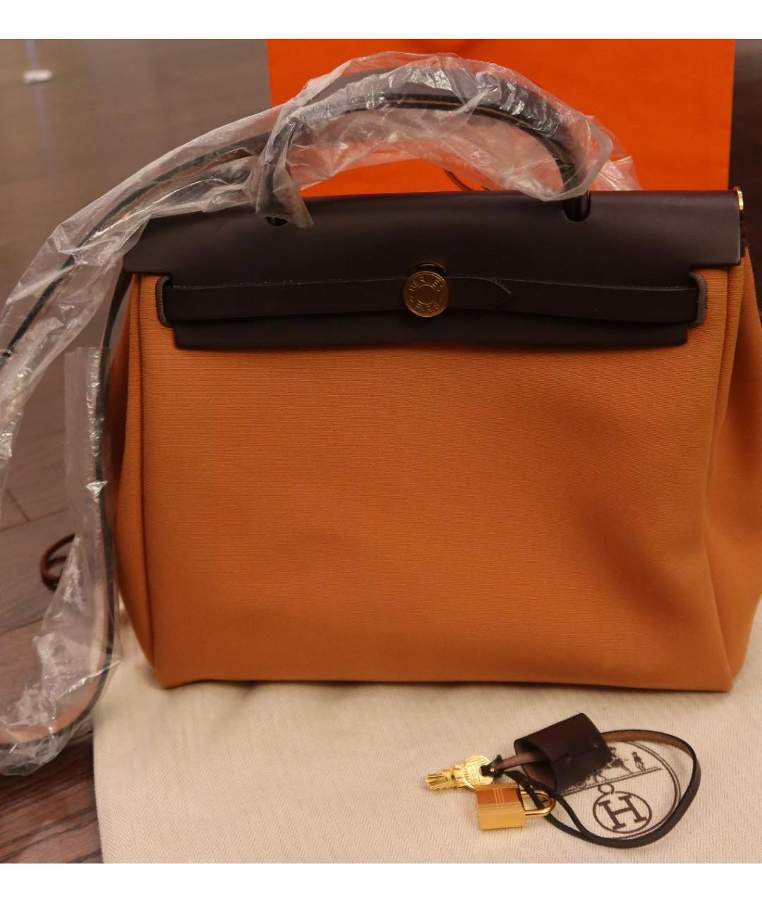 HERMES Коричневая сумка с короткими ручками, фото 2