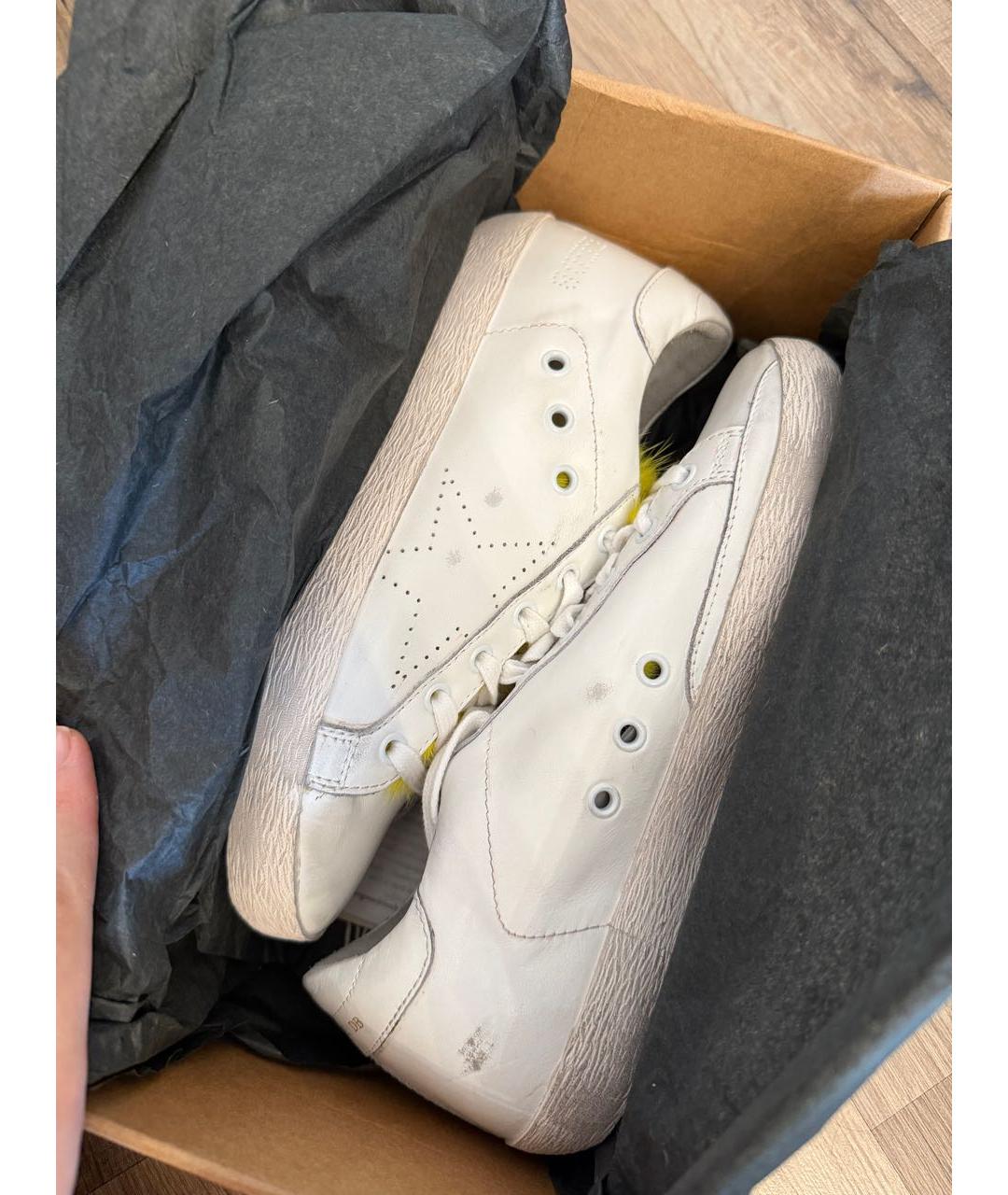 GOLDEN GOOSE DELUXE BRAND Белые кожаные кеды, фото 5