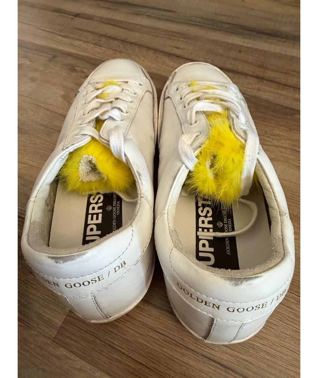 GOLDEN GOOSE DELUXE BRAND Белые кожаные кеды, фото 3