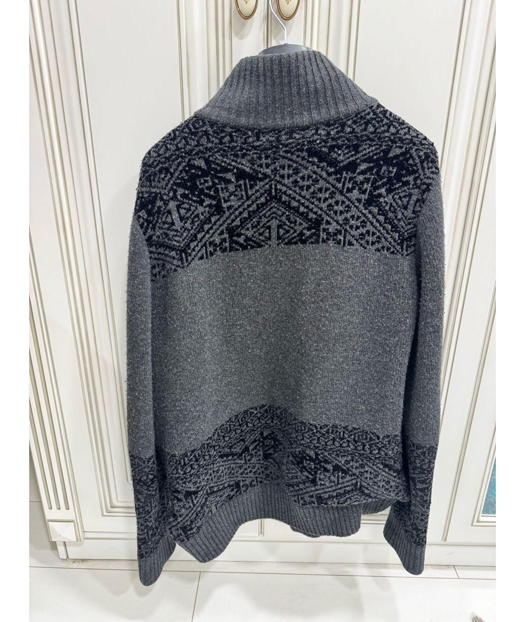 ETRO Серый шерстяной кардиган, фото 2