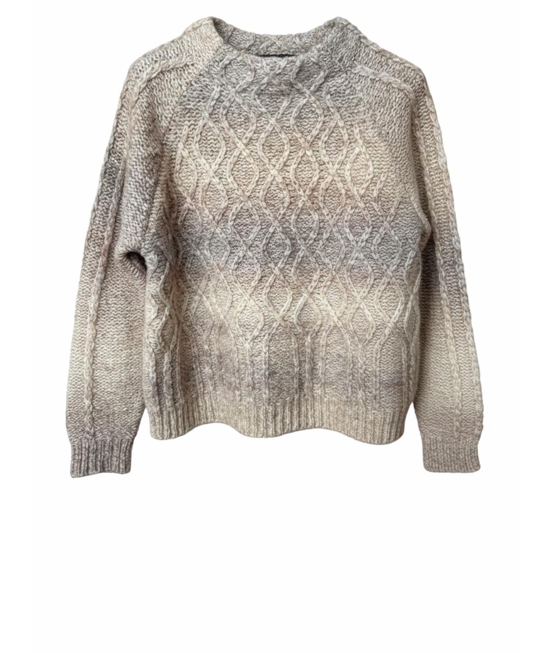 WEEKEND MAX MARA Бежевый шерстяной джемпер / свитер, фото 1