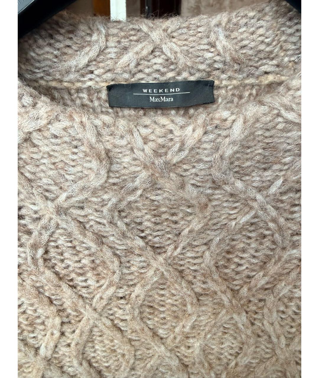 WEEKEND MAX MARA Бежевый шерстяной джемпер / свитер, фото 7