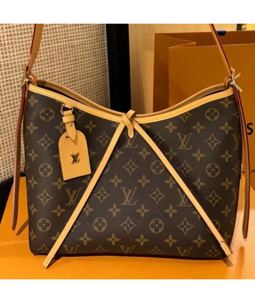 LOUIS VUITTON Коричневая сумка с короткими ручками, фото 3