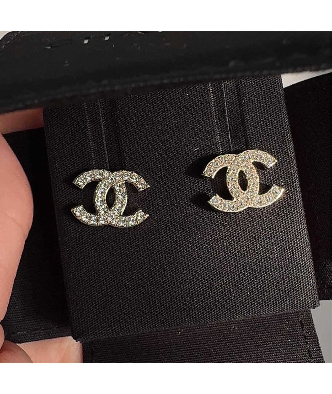 CHANEL Серебряные металлические серьги, фото 5