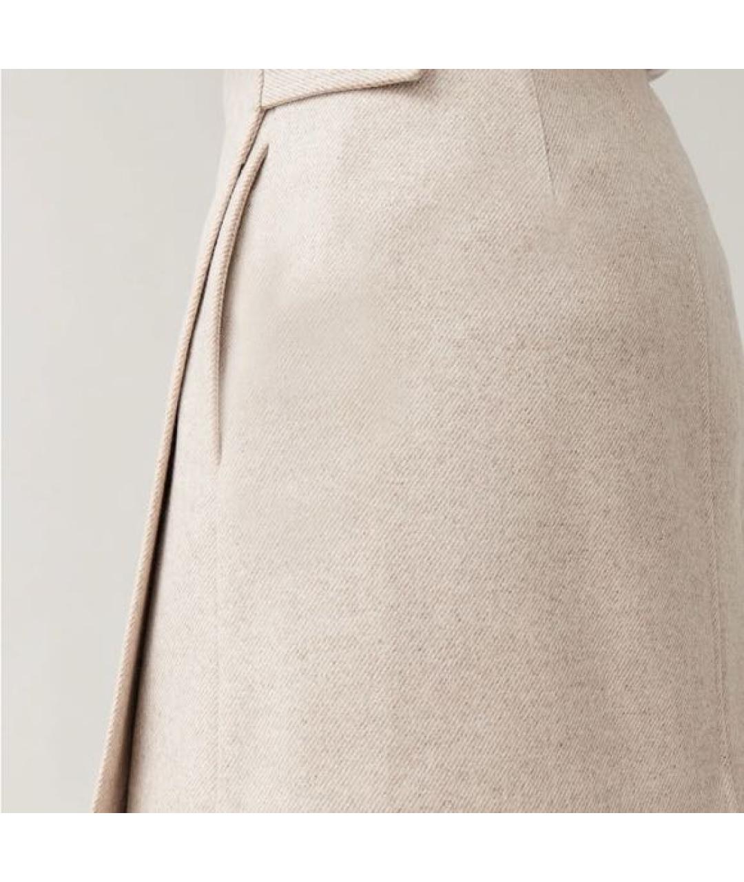 COS Бежевая шерстяная юбка мини, фото 5