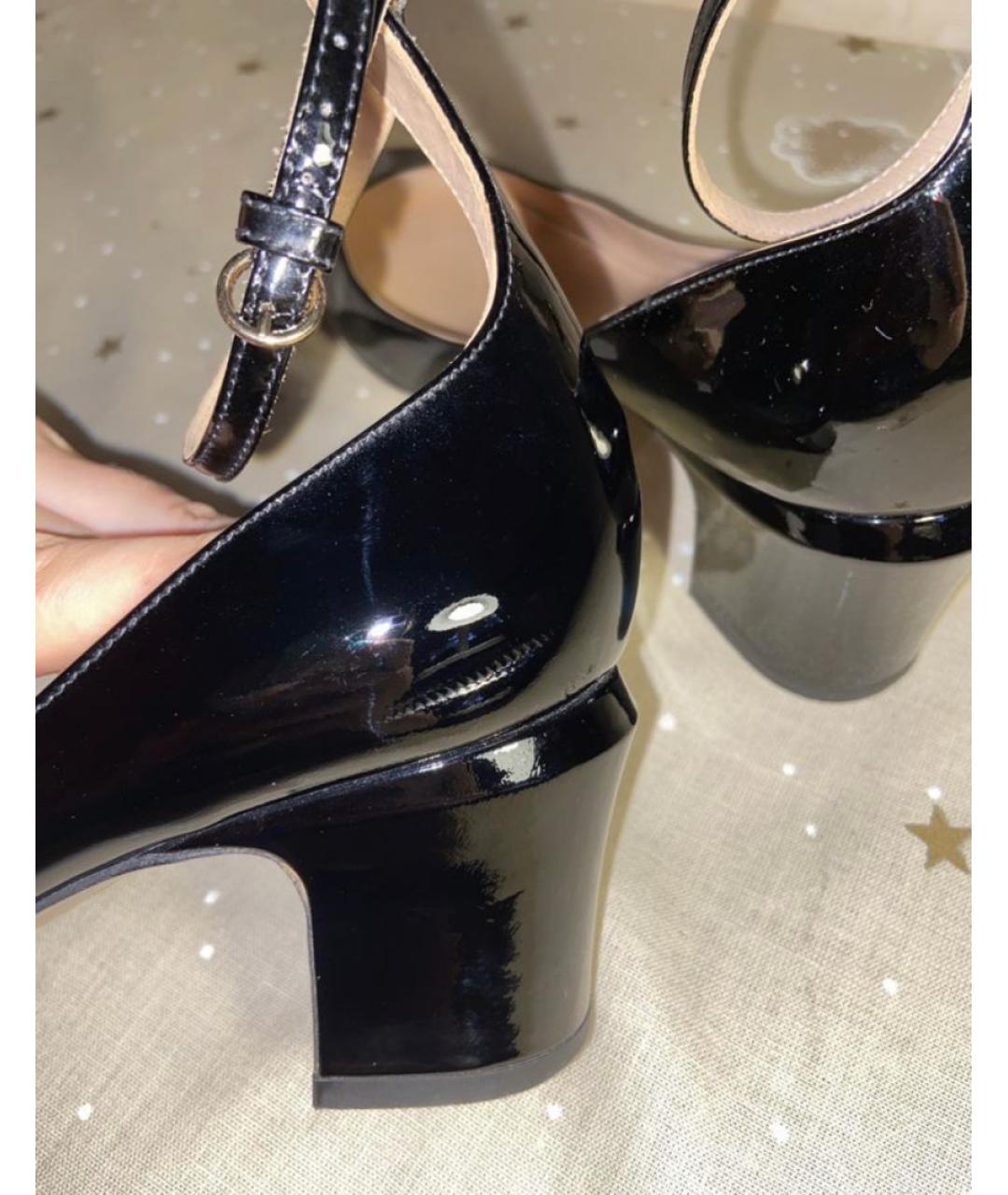 VALENTINO Черные туфли из лакированной кожи, фото 4