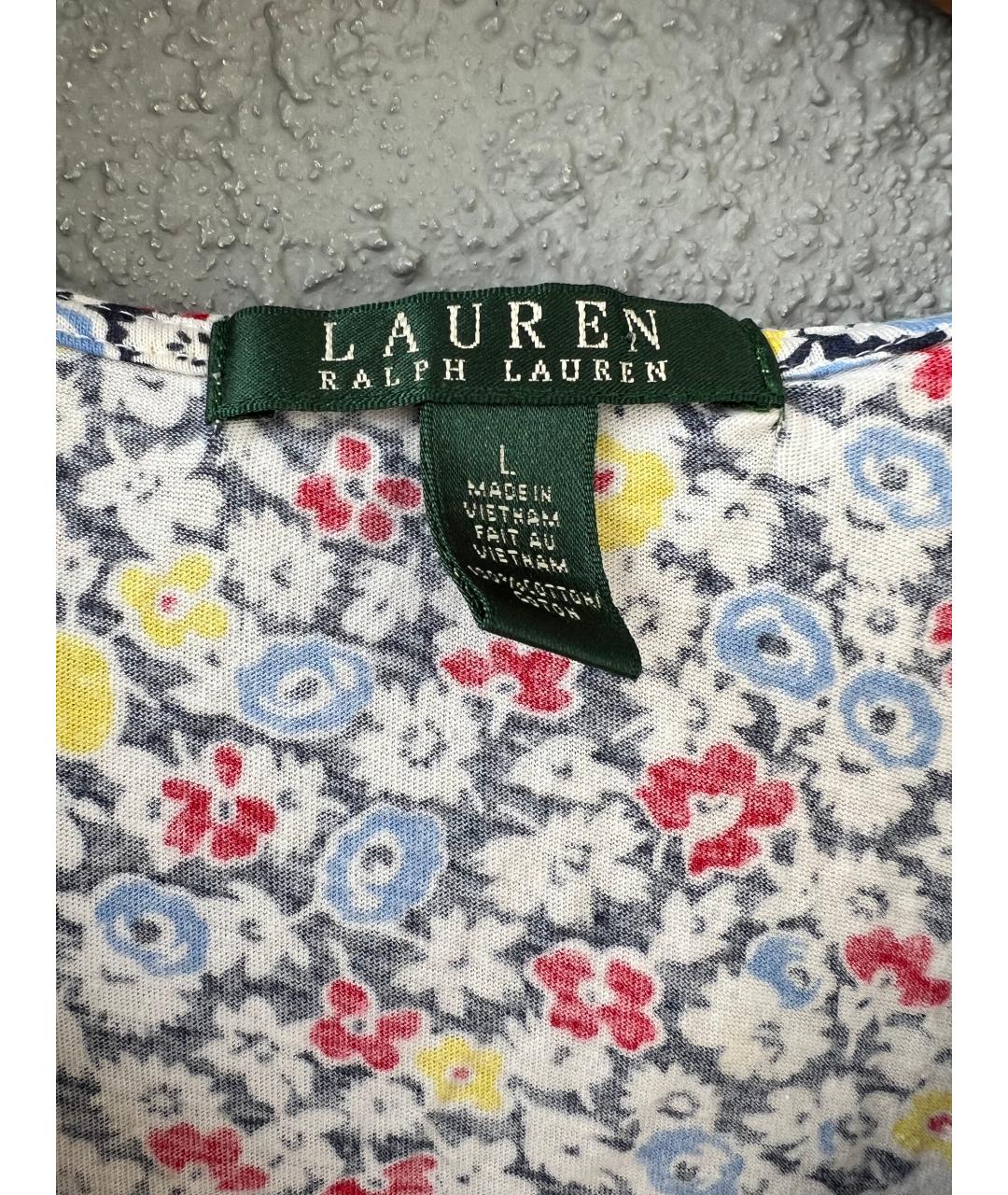 RALPH LAUREN Мульти хлопковая футболка, фото 2