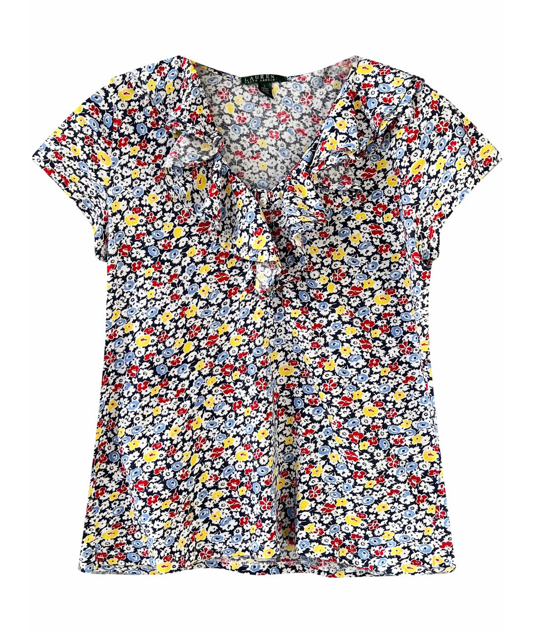 RALPH LAUREN Мульти хлопковая футболка, фото 1