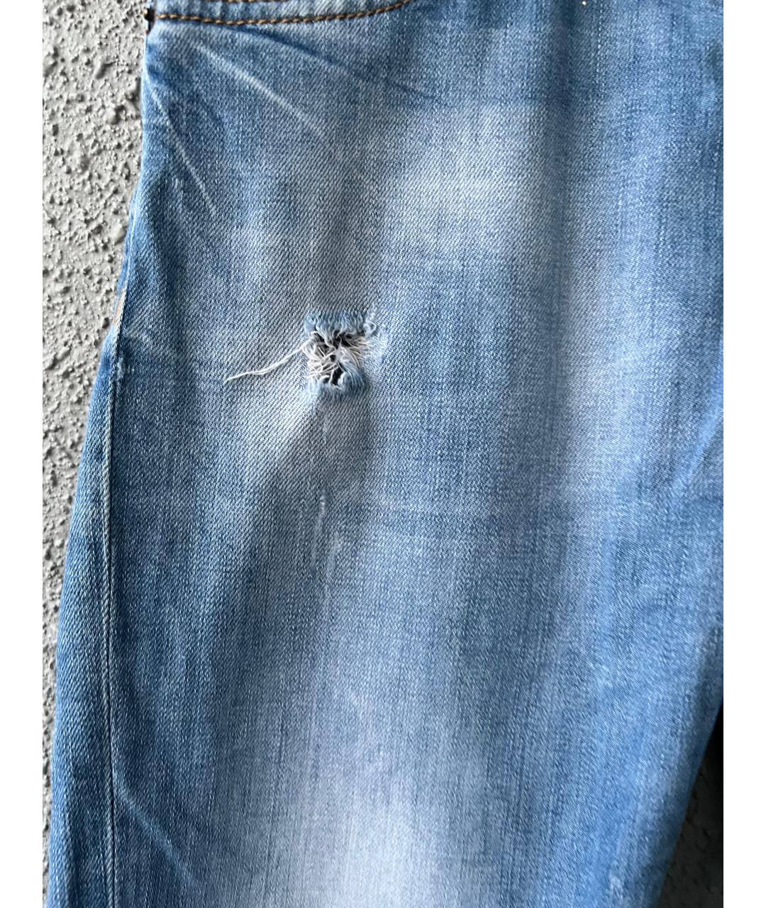 DSQUARED2 Голубые хлопковые джинсы слим, фото 4