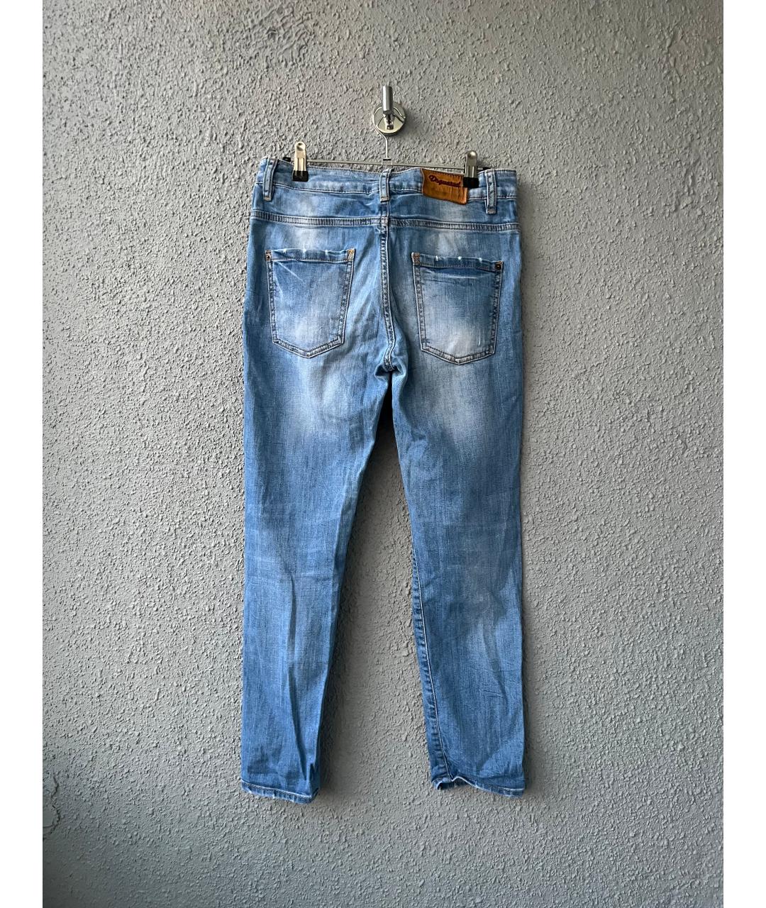 DSQUARED2 Голубые хлопковые джинсы слим, фото 2