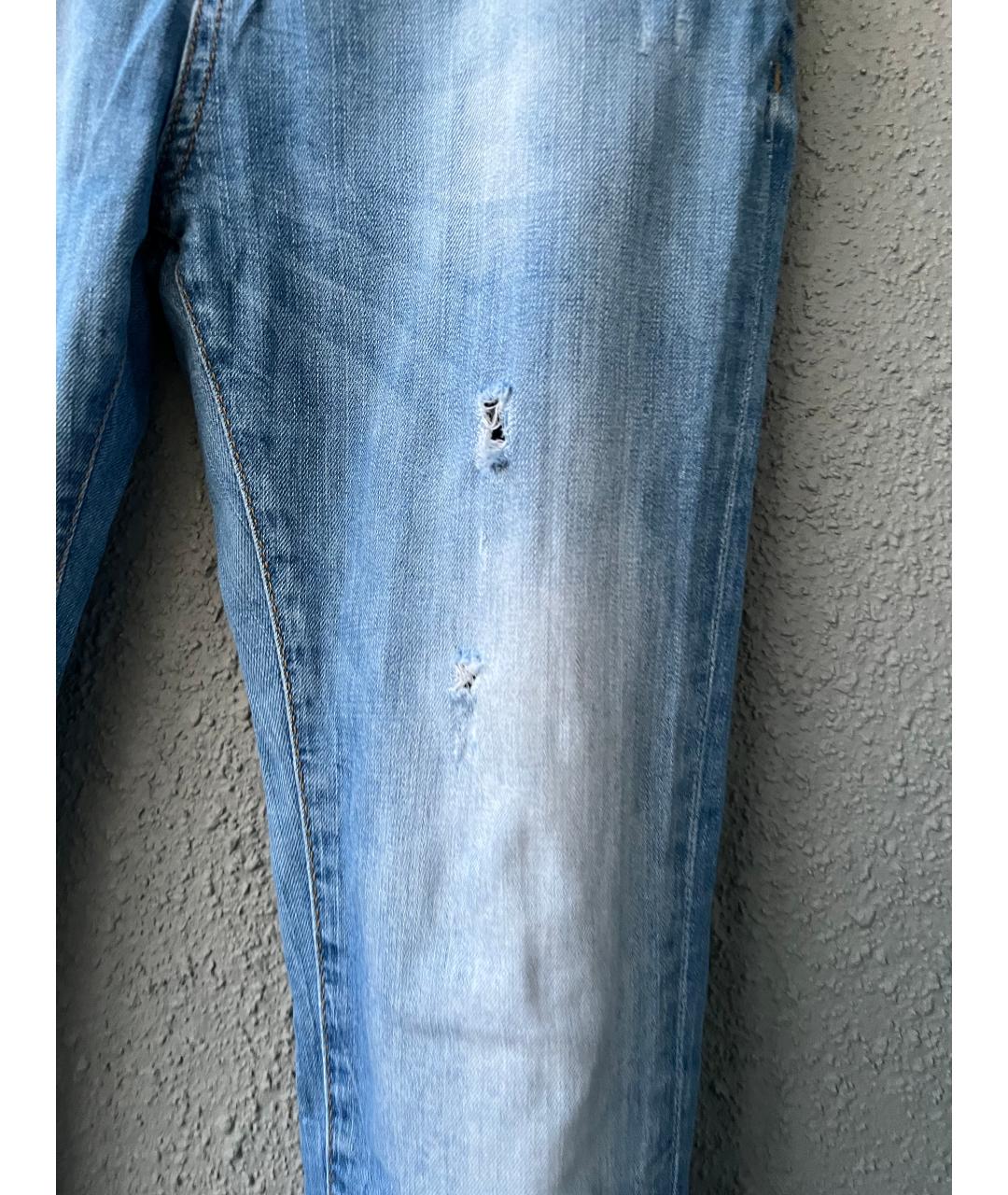 DSQUARED2 Голубые хлопковые джинсы слим, фото 3