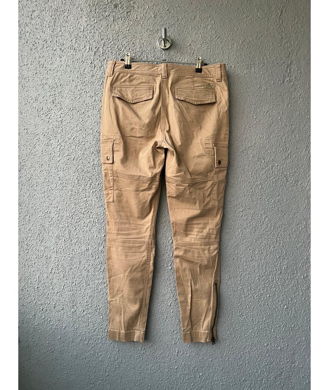 POLO RALPH LAUREN Бежевые хлопковые прямые джинсы, фото 2