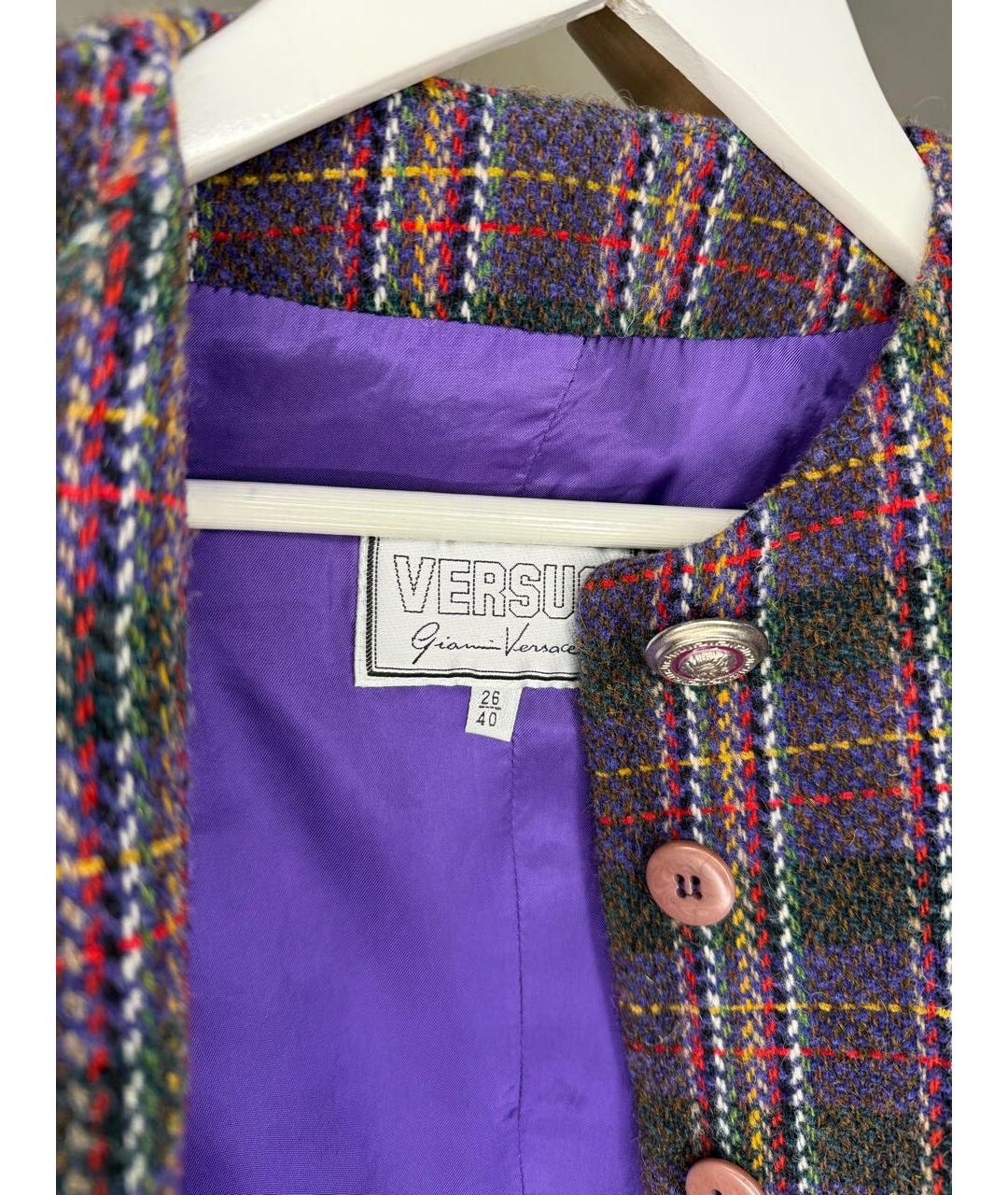 VERSUS VERSACE Мульти твидовый жакет/пиджак, фото 4