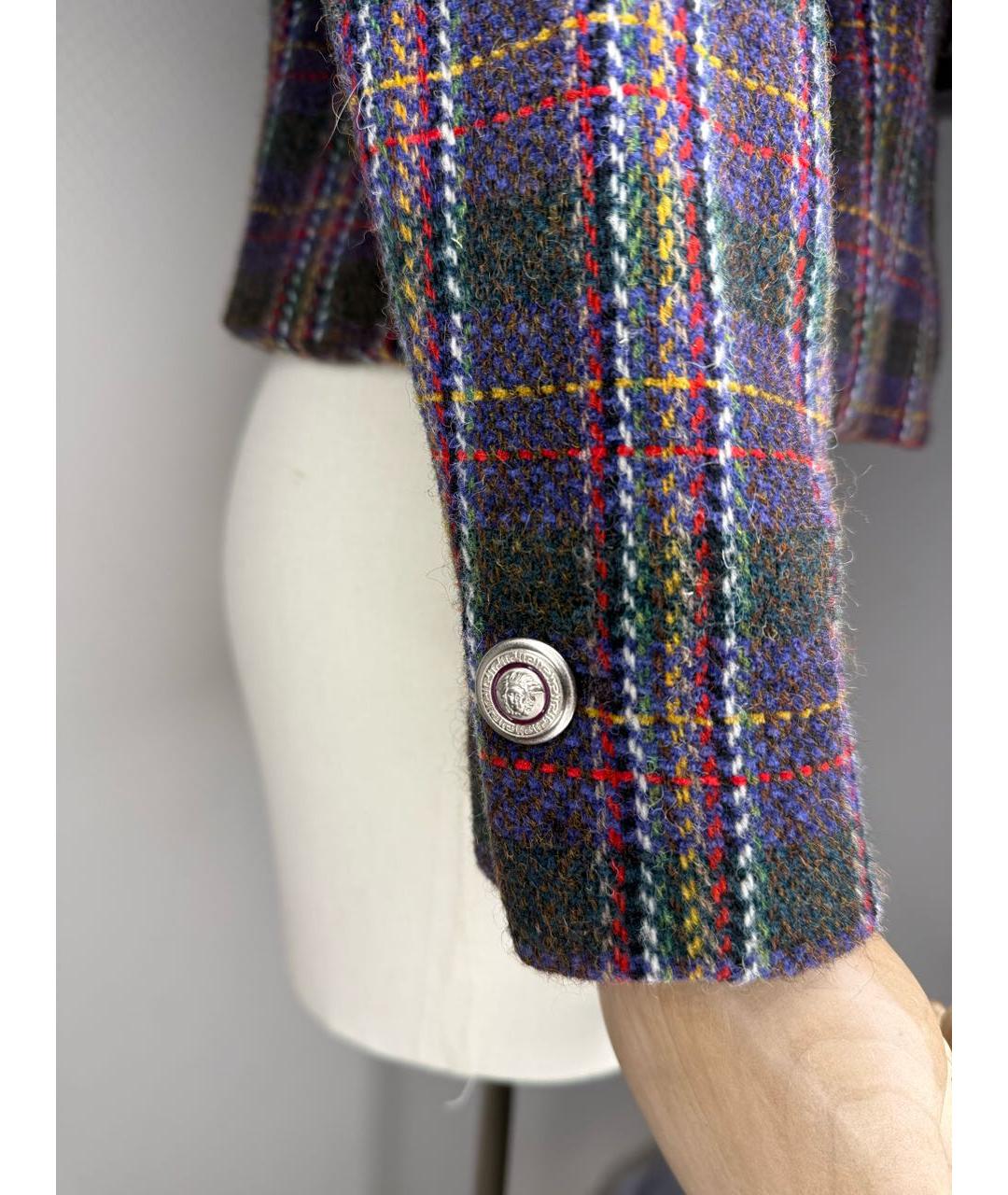 VERSUS VERSACE Мульти твидовый жакет/пиджак, фото 7