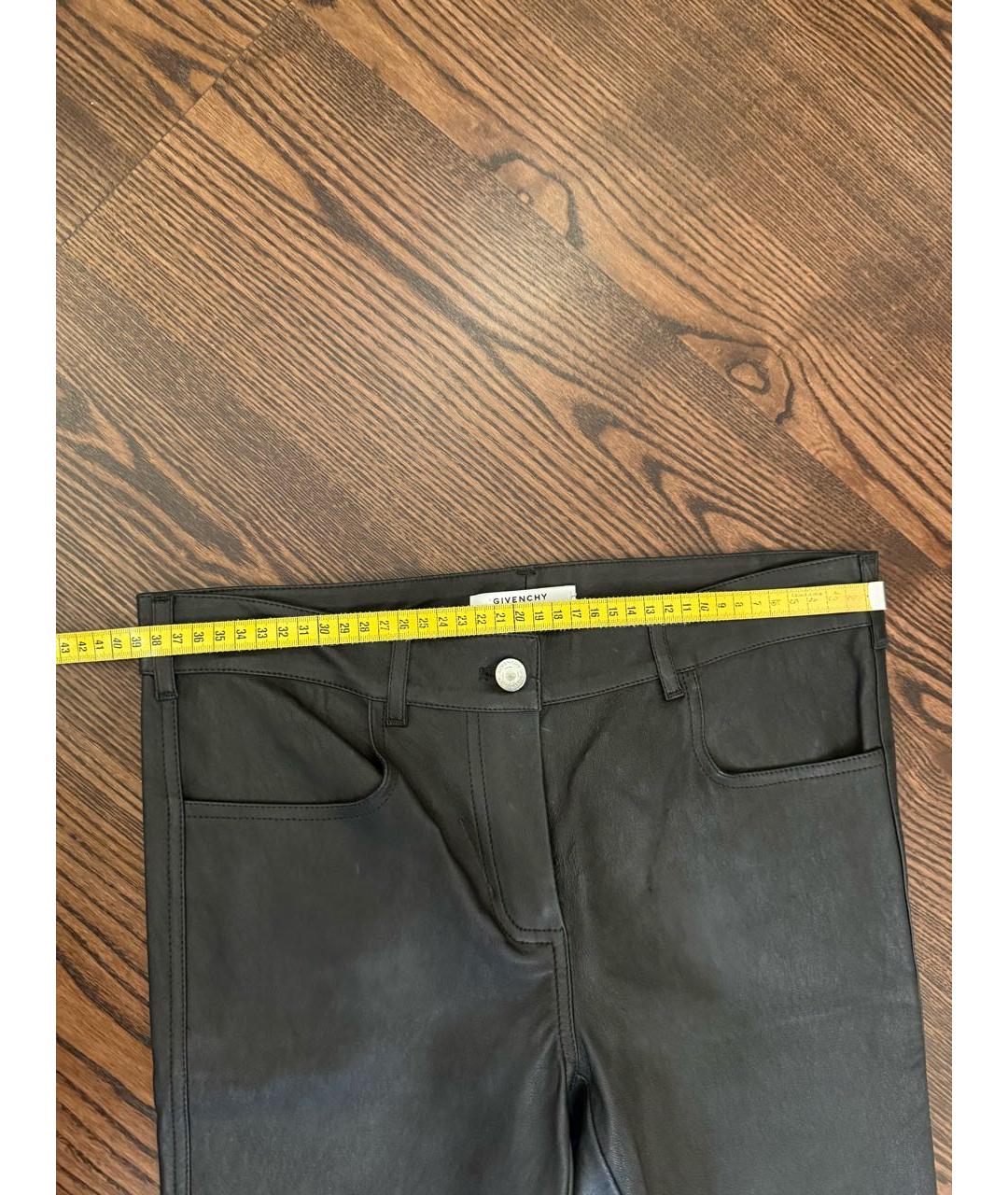 GIVENCHY Черные кожаные брюки узкие, фото 2