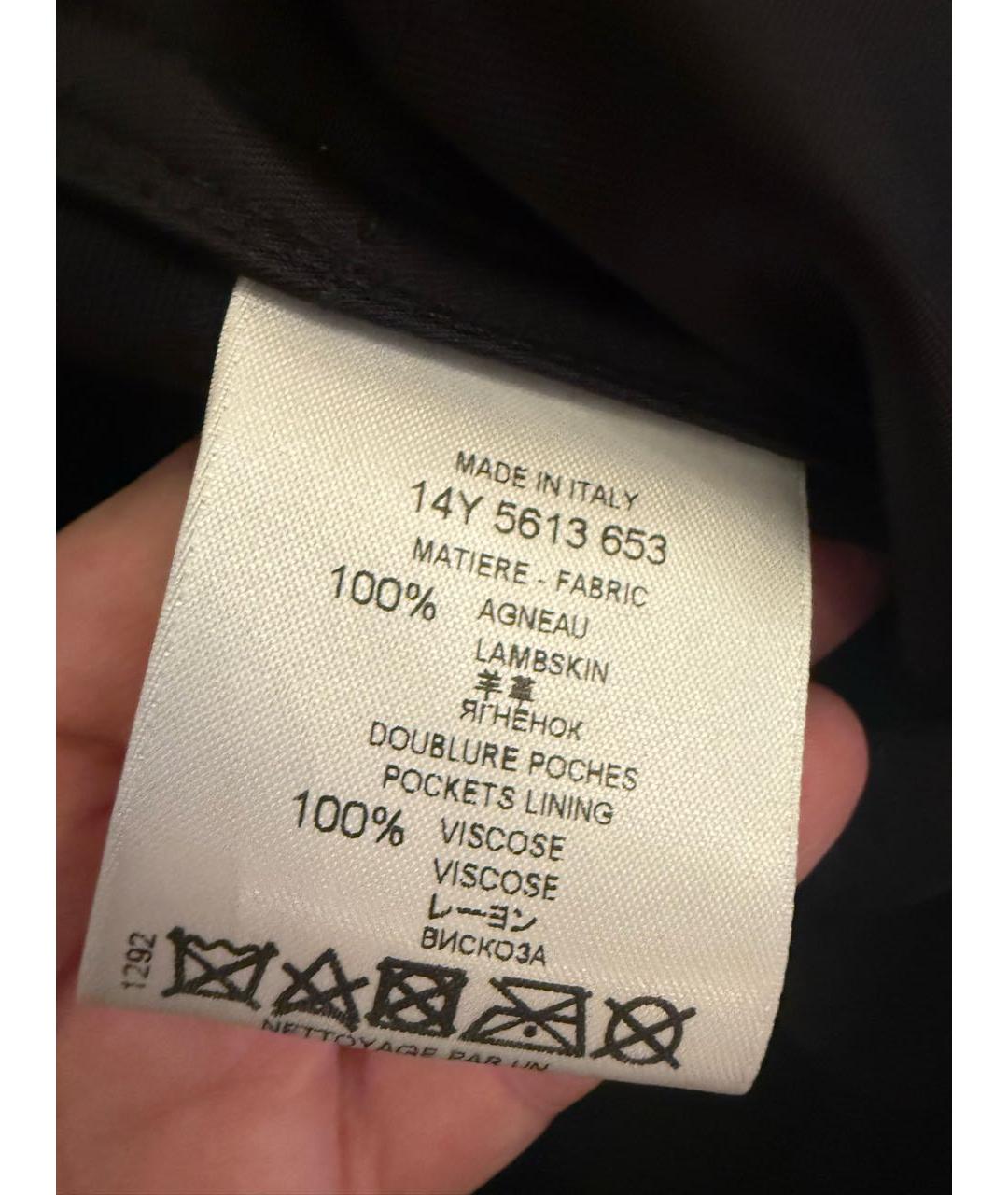 GIVENCHY Черные кожаные брюки узкие, фото 4