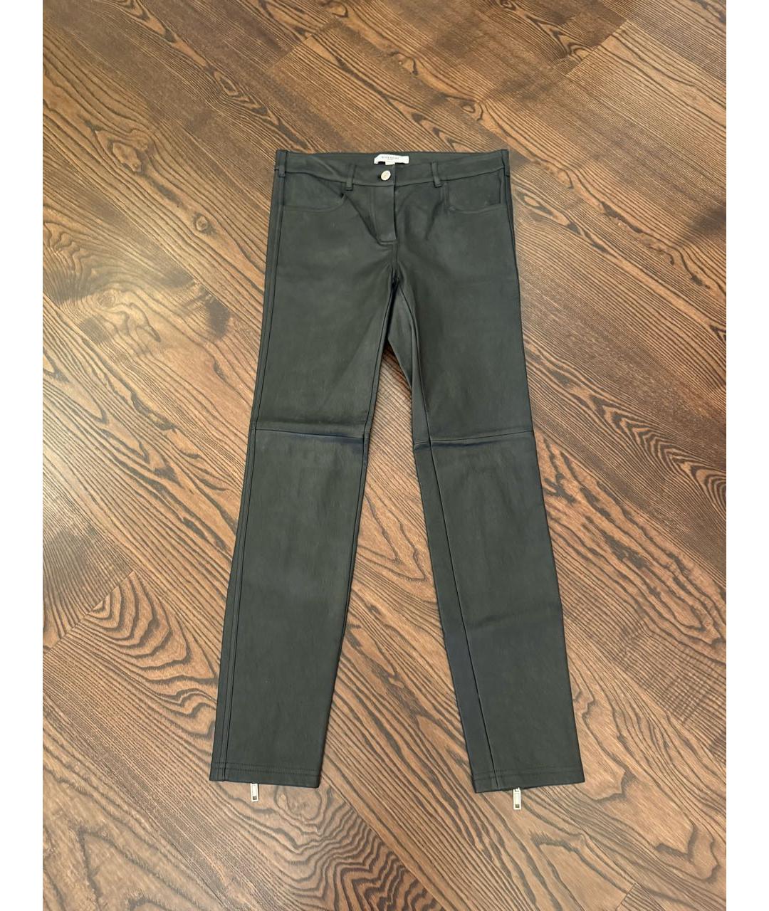 GIVENCHY Черные кожаные брюки узкие, фото 8