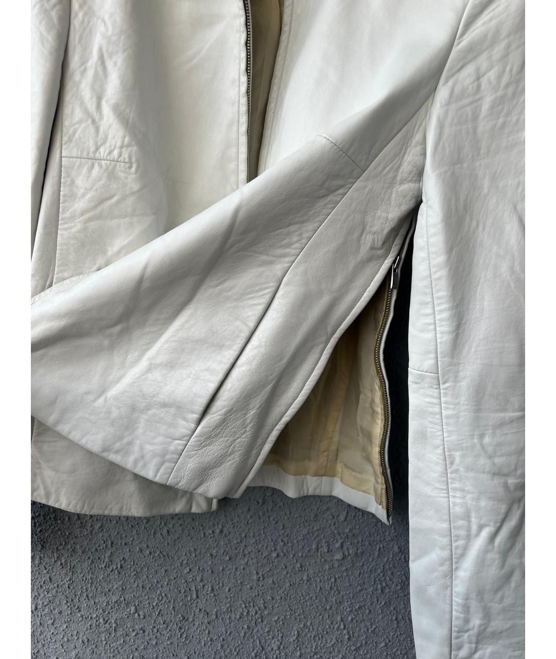 HUGO BOSS Белая кожаная куртка, фото 5