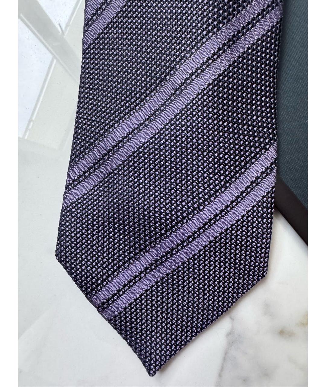 BRIONI Фиолетовый шелковый галстук, фото 5