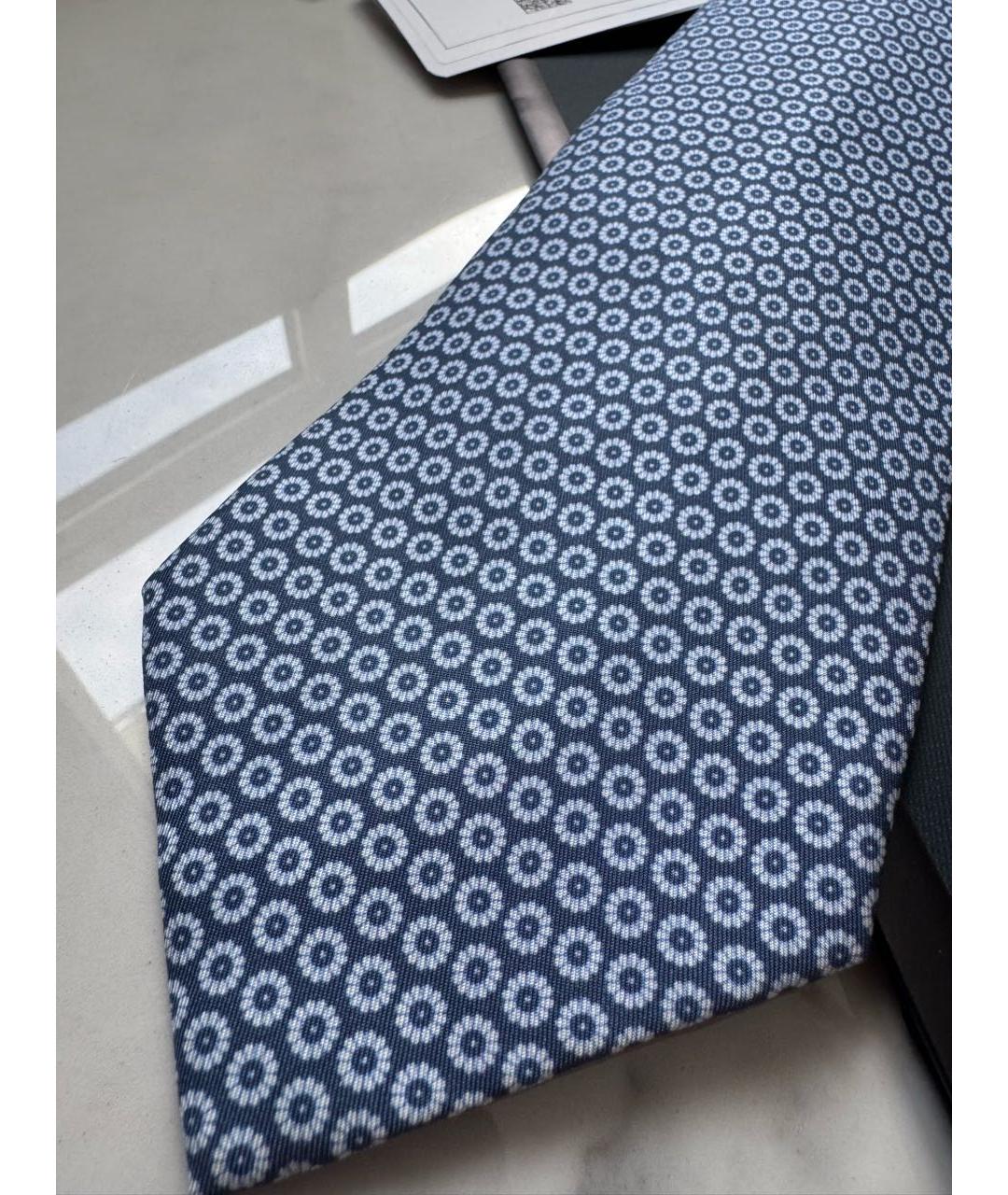 BRIONI Голубой шелковый галстук, фото 4