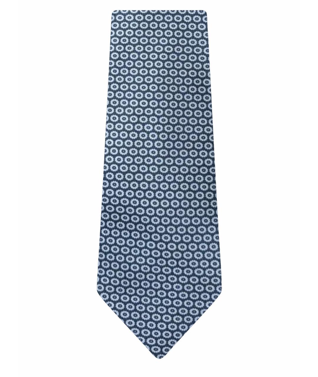 BRIONI Голубой шелковый галстук, фото 1