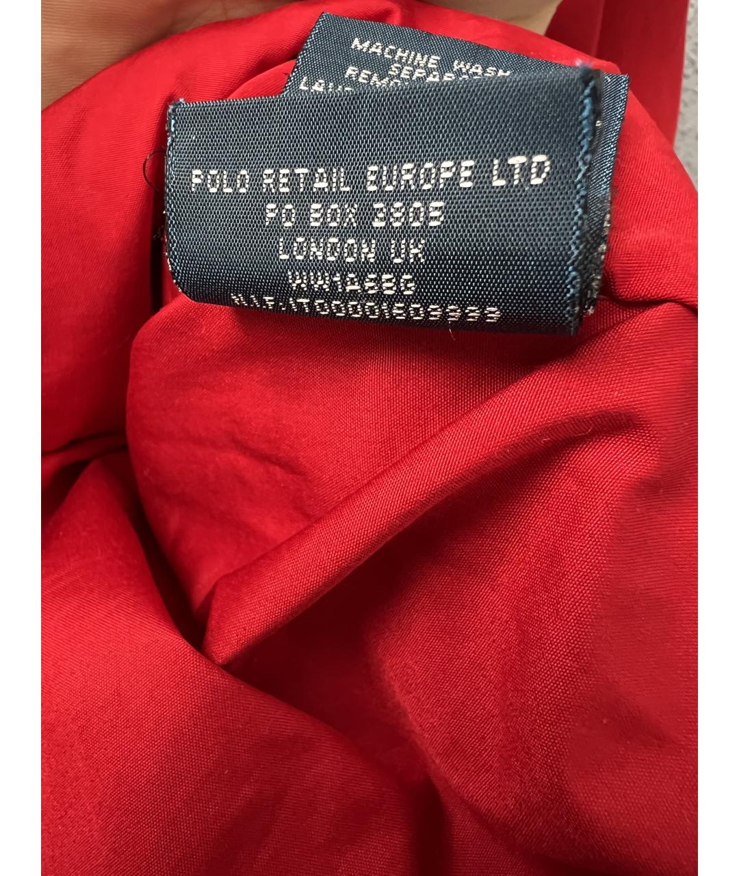 POLO RALPH LAUREN Красная полиэстеровая куртка, фото 5
