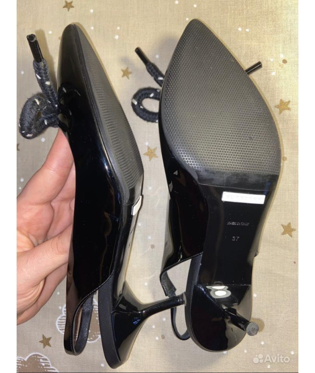 BURBERRY Черные туфли из лакированной кожи, фото 6