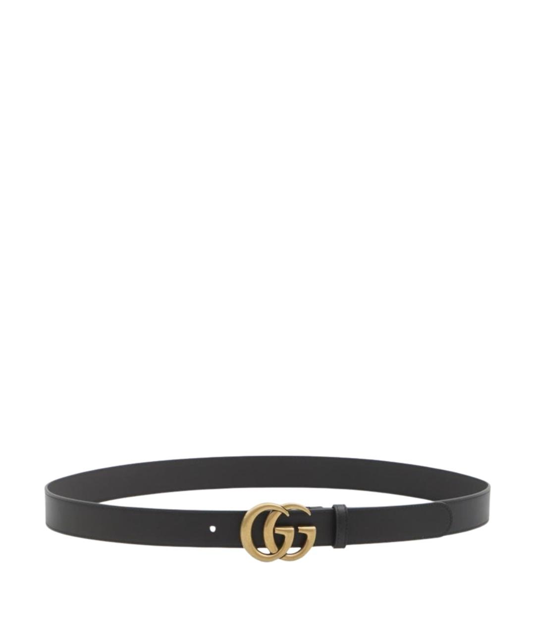 GUCCI Черный кожаный ремень, фото 1