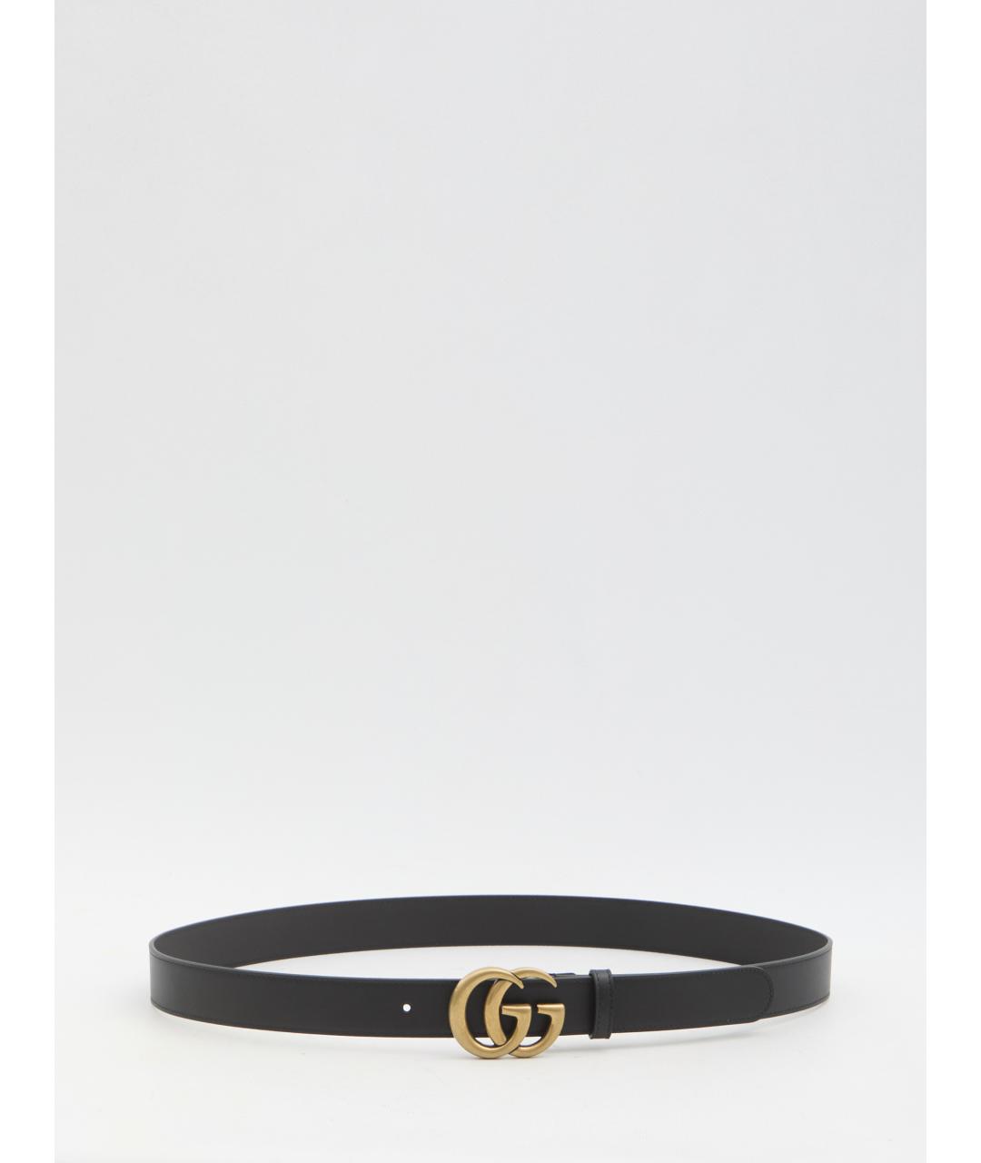 GUCCI Черный кожаный ремень, фото 3