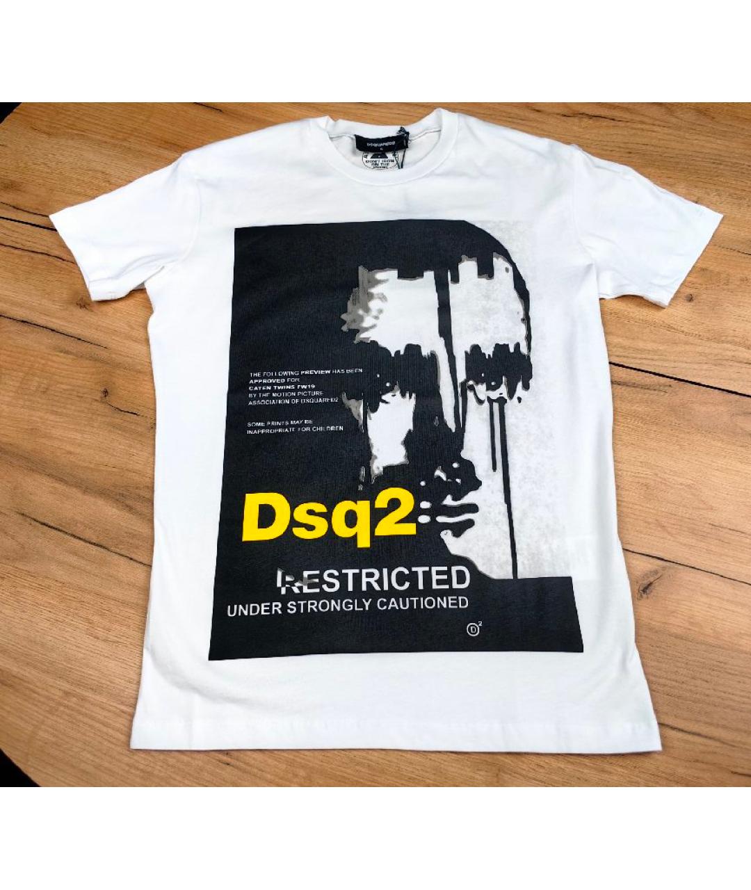 DSQUARED2 Белая хлопковая футболка, фото 7